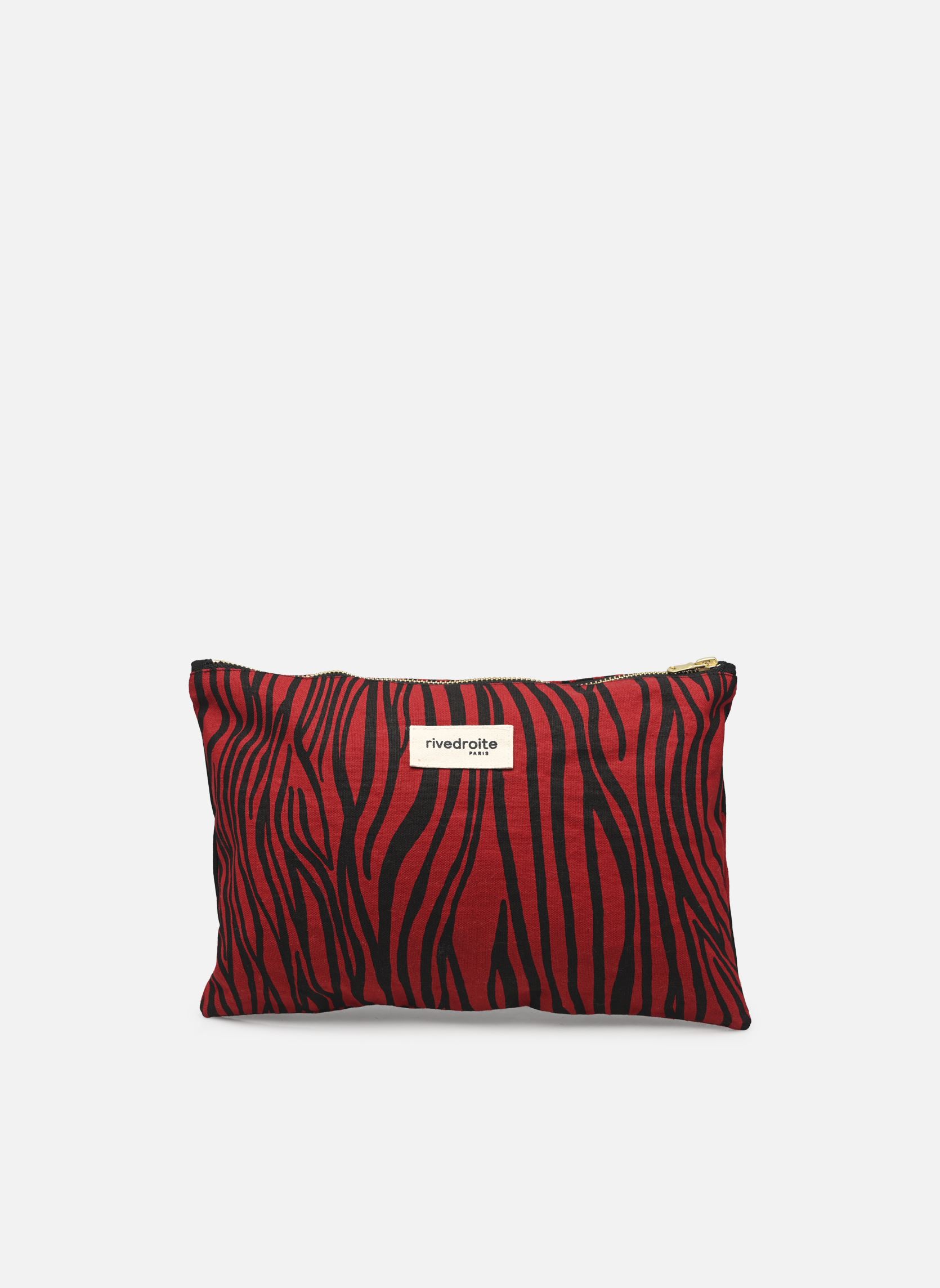 Clutches Barbette - The Cool Pouch - Medium dames rood RIVE DROITE PARIS Clutches Barbette - The Cool Pouch - Medium dames rood Zebra Vibrant Red