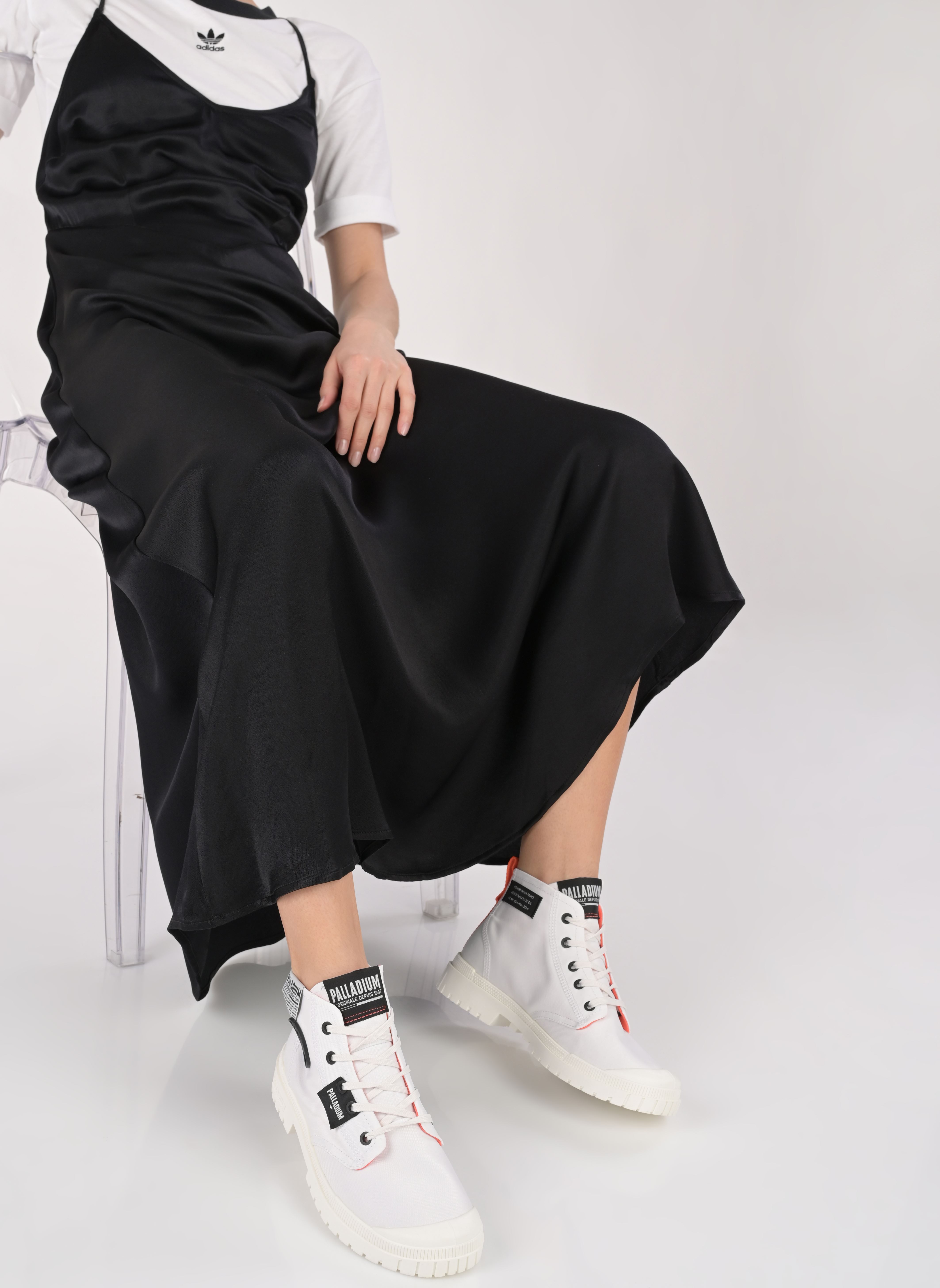 Stivaletti con lacci SP20 OVERLAB donna bianco Palladium Stivaletti con lacci SP20 OVERLAB donna bianco STAR WHITE