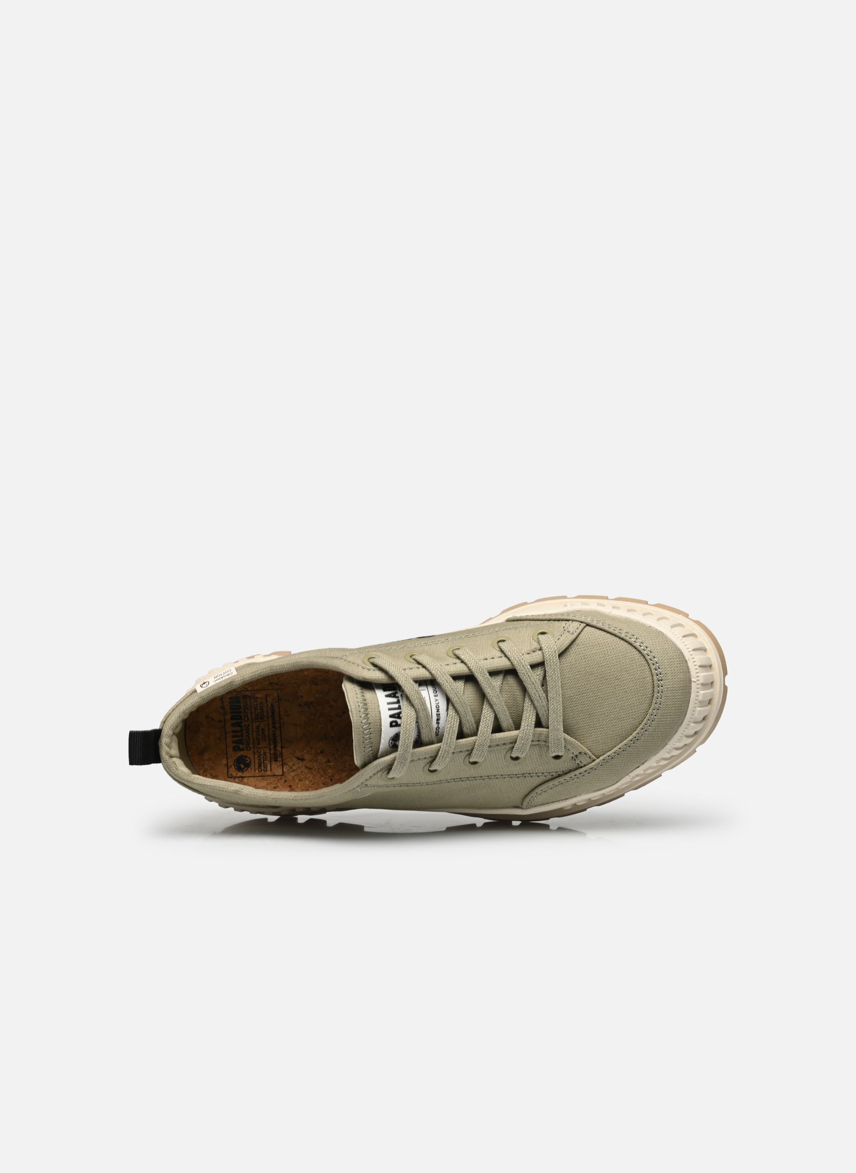 Leinen-Sneaker PALLASHOCK LO ORG 2 damen beige Palladium Leinen-Sneaker PALLASHOCK LO ORG 2 damen beige EUCALYPTUS