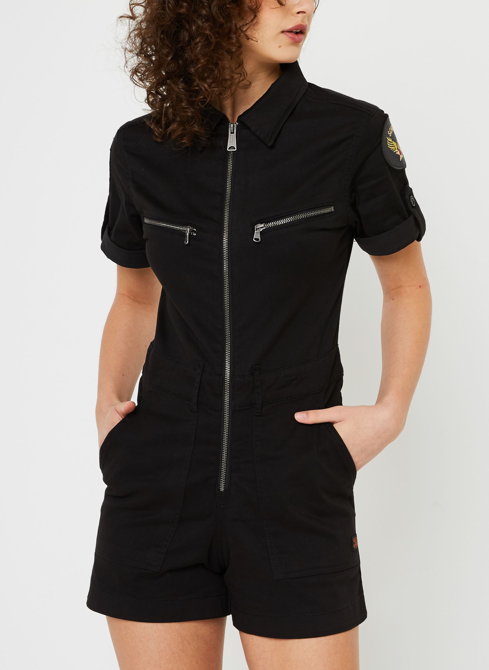 Combi-shorts Combishort-TRSWIFTW femme noir Schott Combi-shorts Combishort-TRSWIFTW femme noir BLACK
