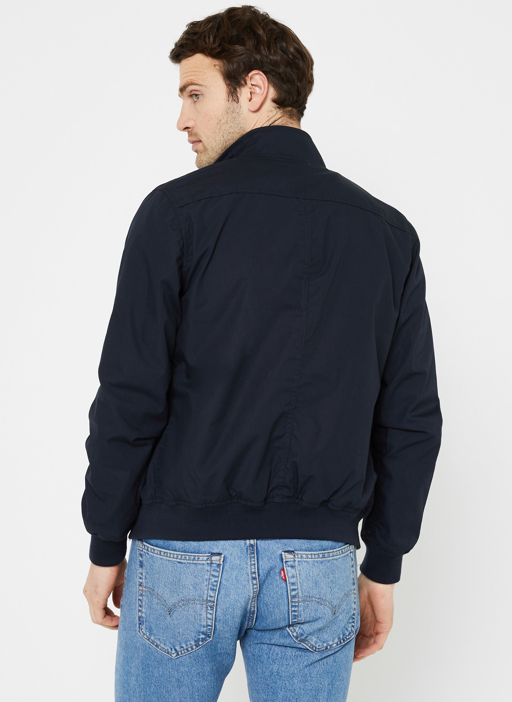 Vestes Blouson Court Zippe-KENTON homme bleu Schott Vestes Blouson Court Zippe-KENTON homme bleu NAVY