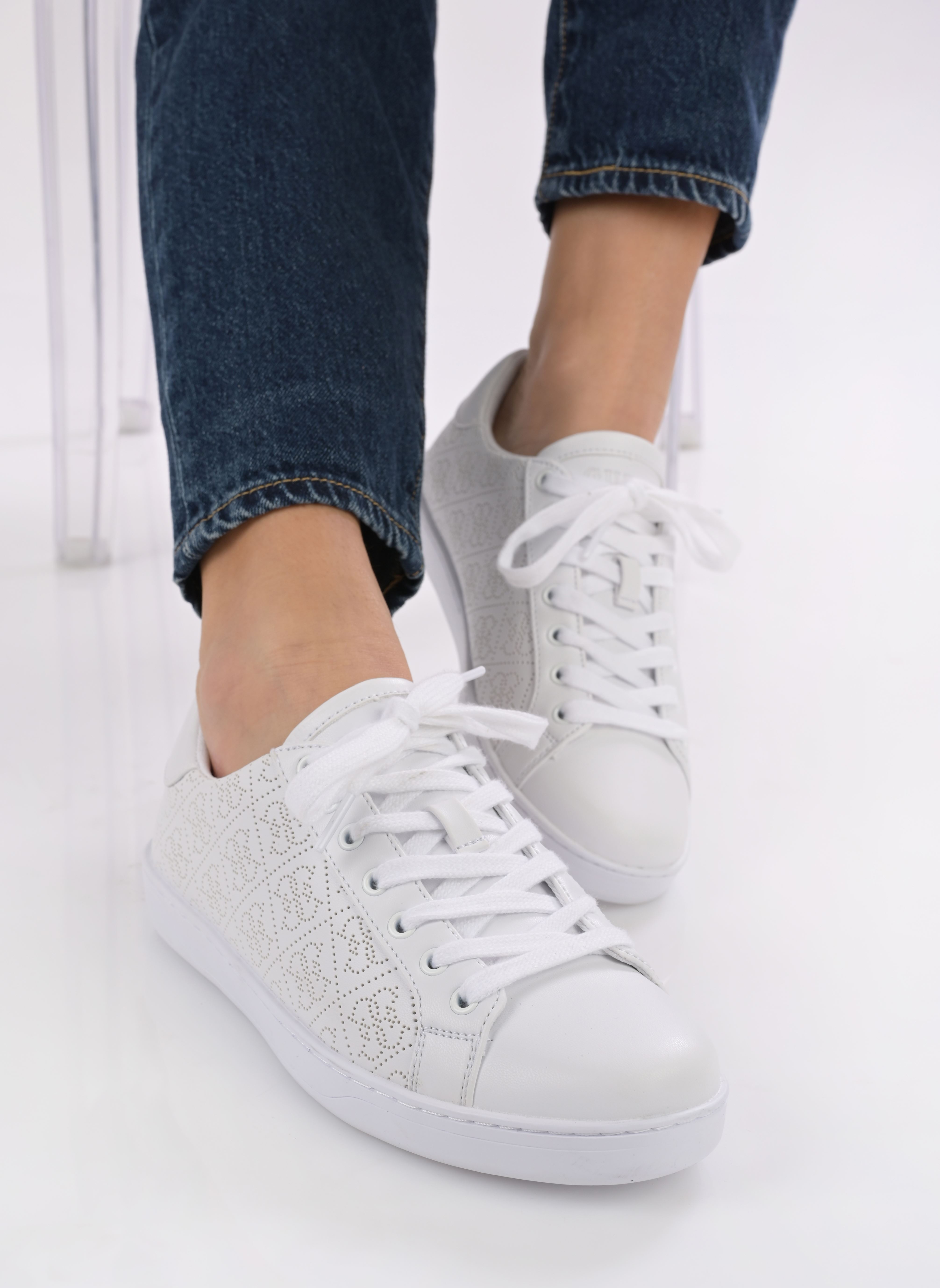 Niedrige Sneaker ROSALIA8 damen weiß Guess Niedrige Sneaker ROSALIA8 damen weiß WHITE