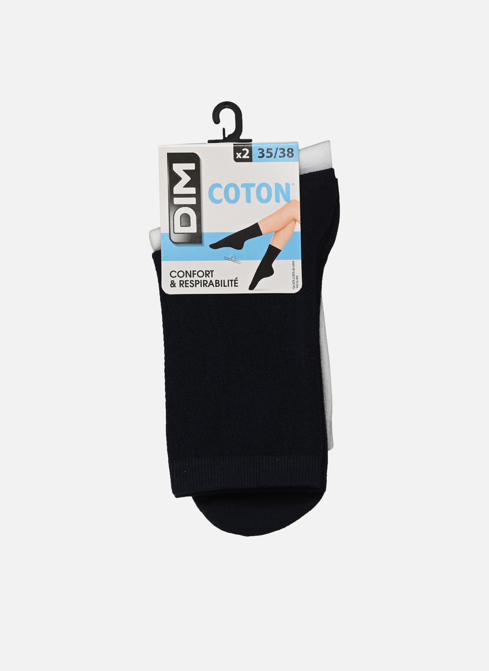 Chaussettes et collants Dim Coton Mi Chaussettes X2 pour Accessoires - vue 2