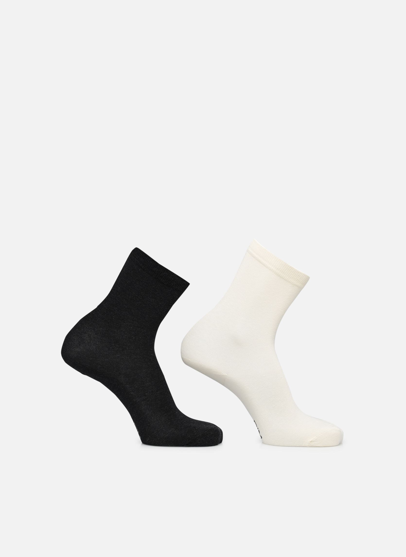 Chaussettes Coton Mi-Chaussettes X2 femme blanc Dim Chaussettes Coton Mi-Chaussettes X2 femme blanc IVOIRE / ANTHRACITE