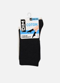 Chaussettes Coton Mi-Chaussettes X2 noir