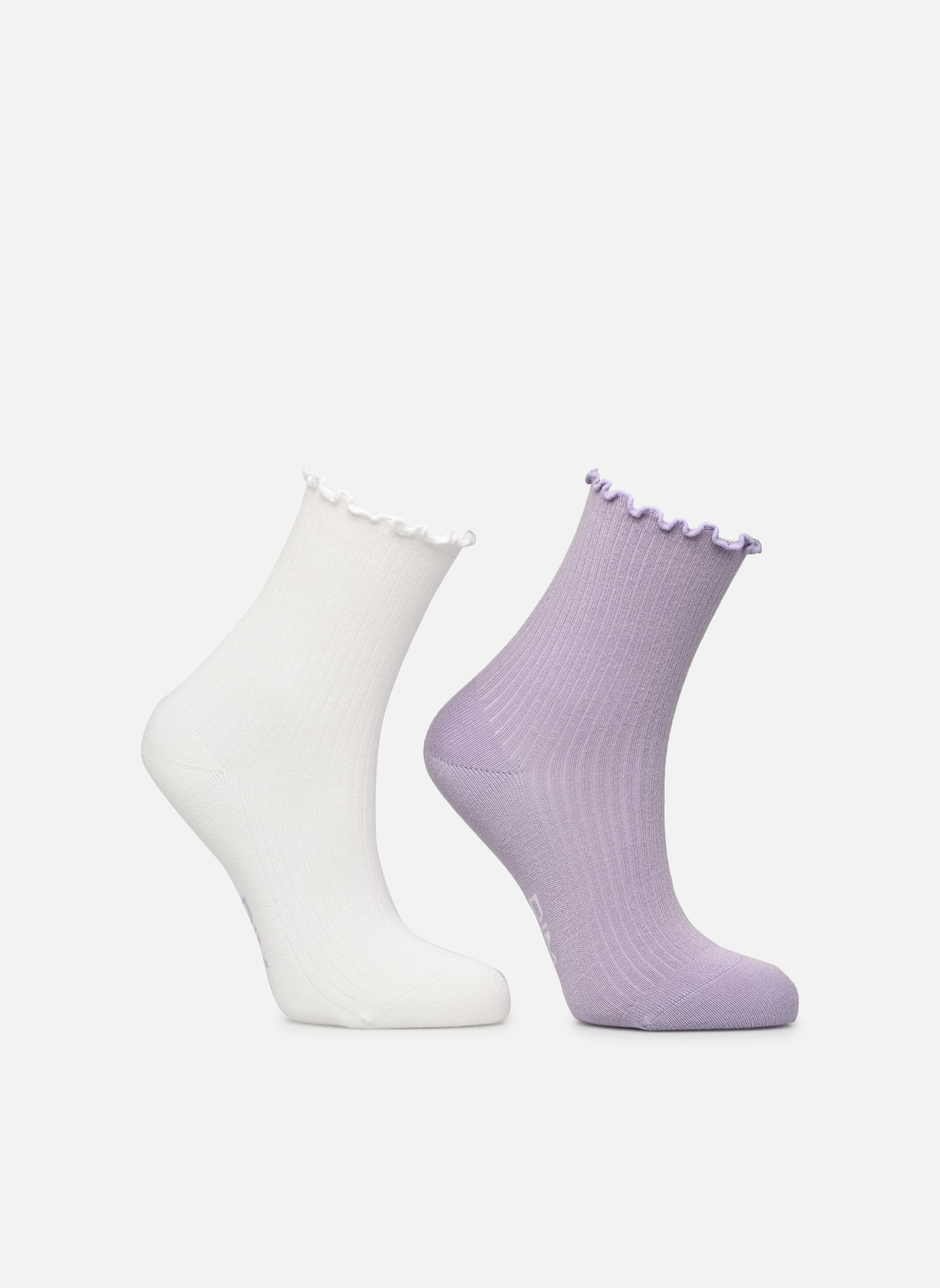 Chaussettes Modal Fancy Socquettes Courtes X2 femme violet Dim Chaussettes Modal Fancy Socquettes Courtes X2 femme violet WHITE LAVENDER