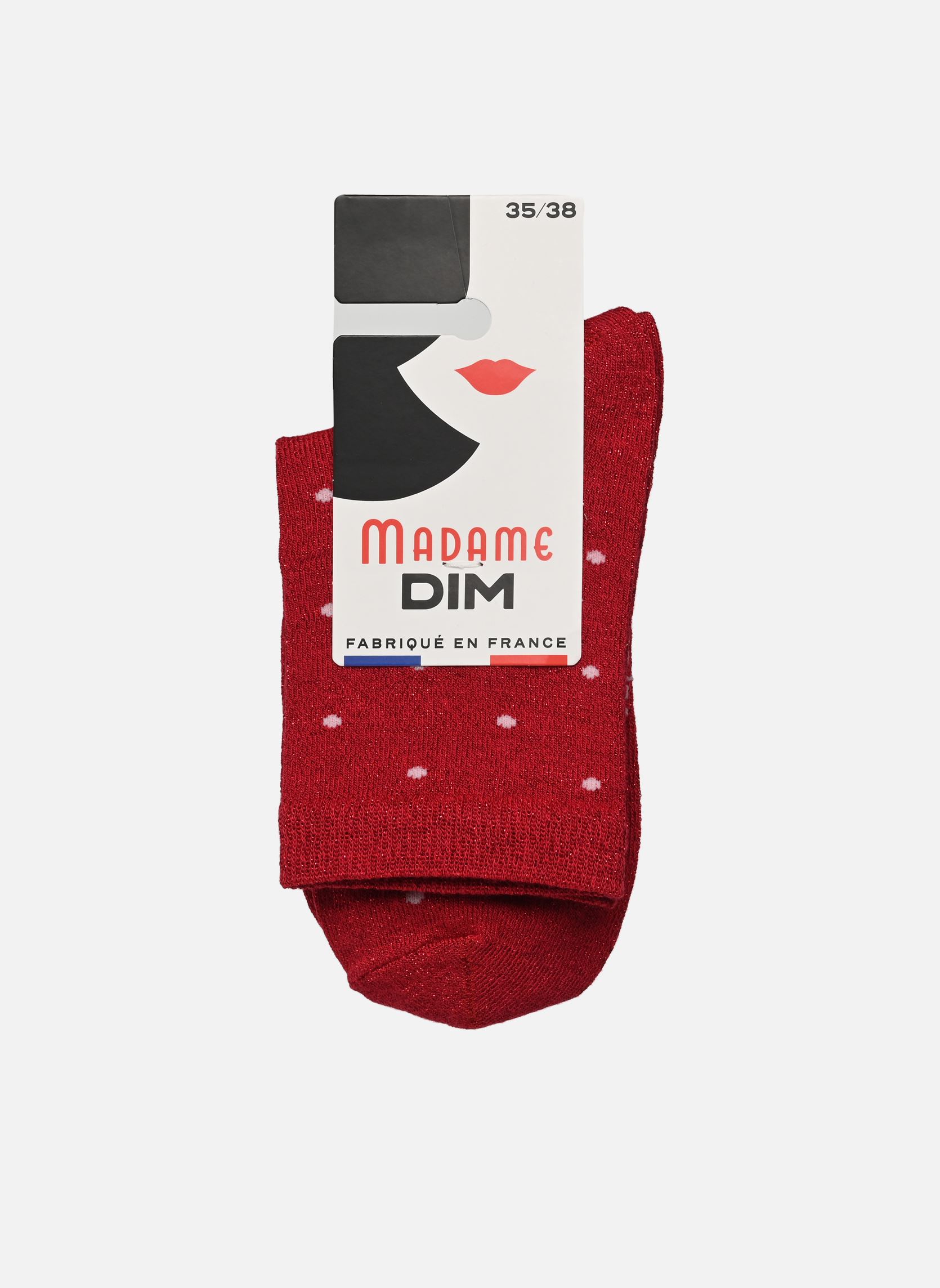 Sneakersocken Made In France damen rot Dim Sneakersocken Made In France damen rot RED LUREX