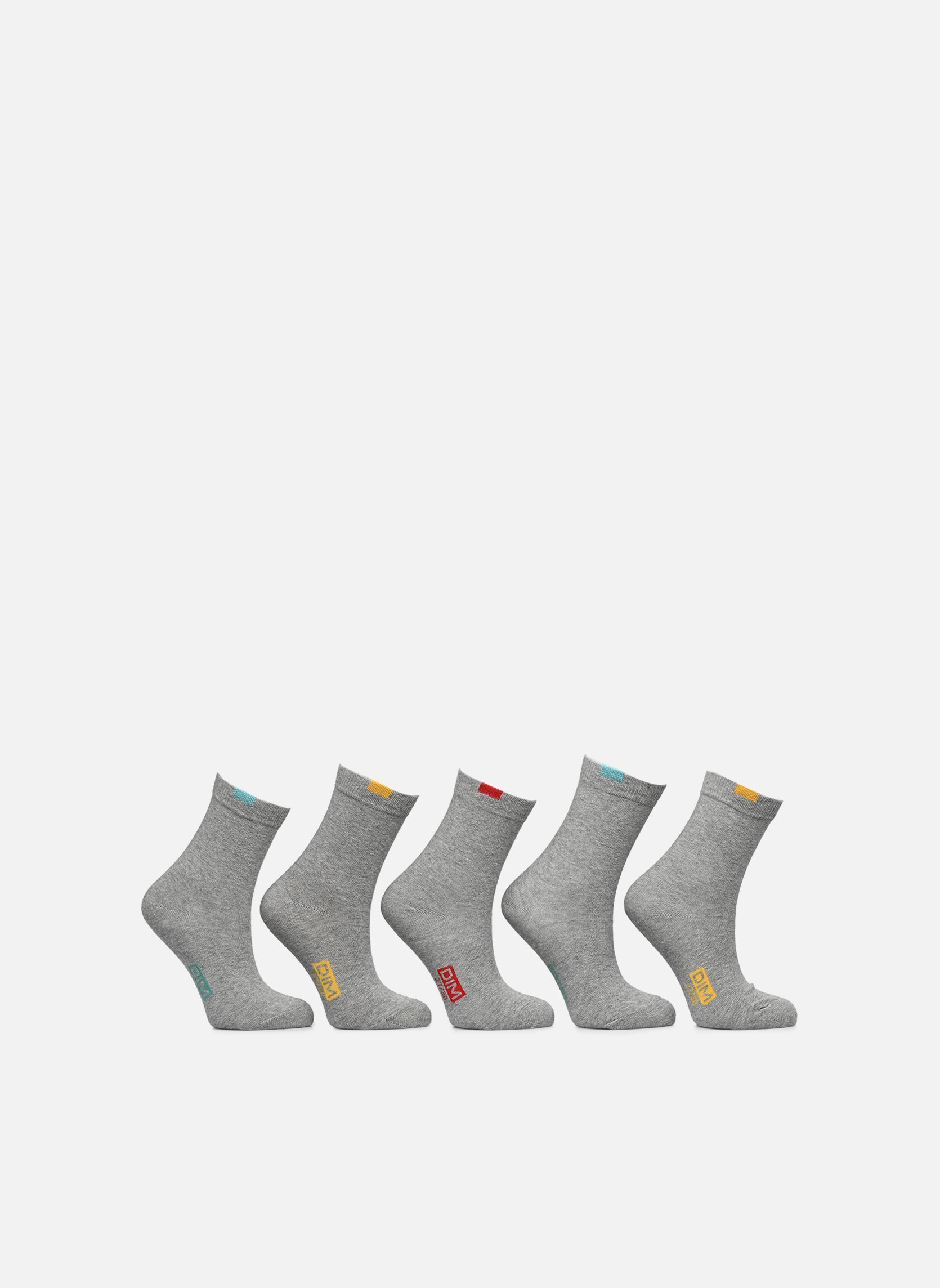 Chaussettes Ecodim Mi-Chaussettes X5 Enfant garçon gris Dim Chaussettes Ecodim Mi-Chaussettes X5 Enfant garçon gris GRIS CLAIR CHINE ROUGE