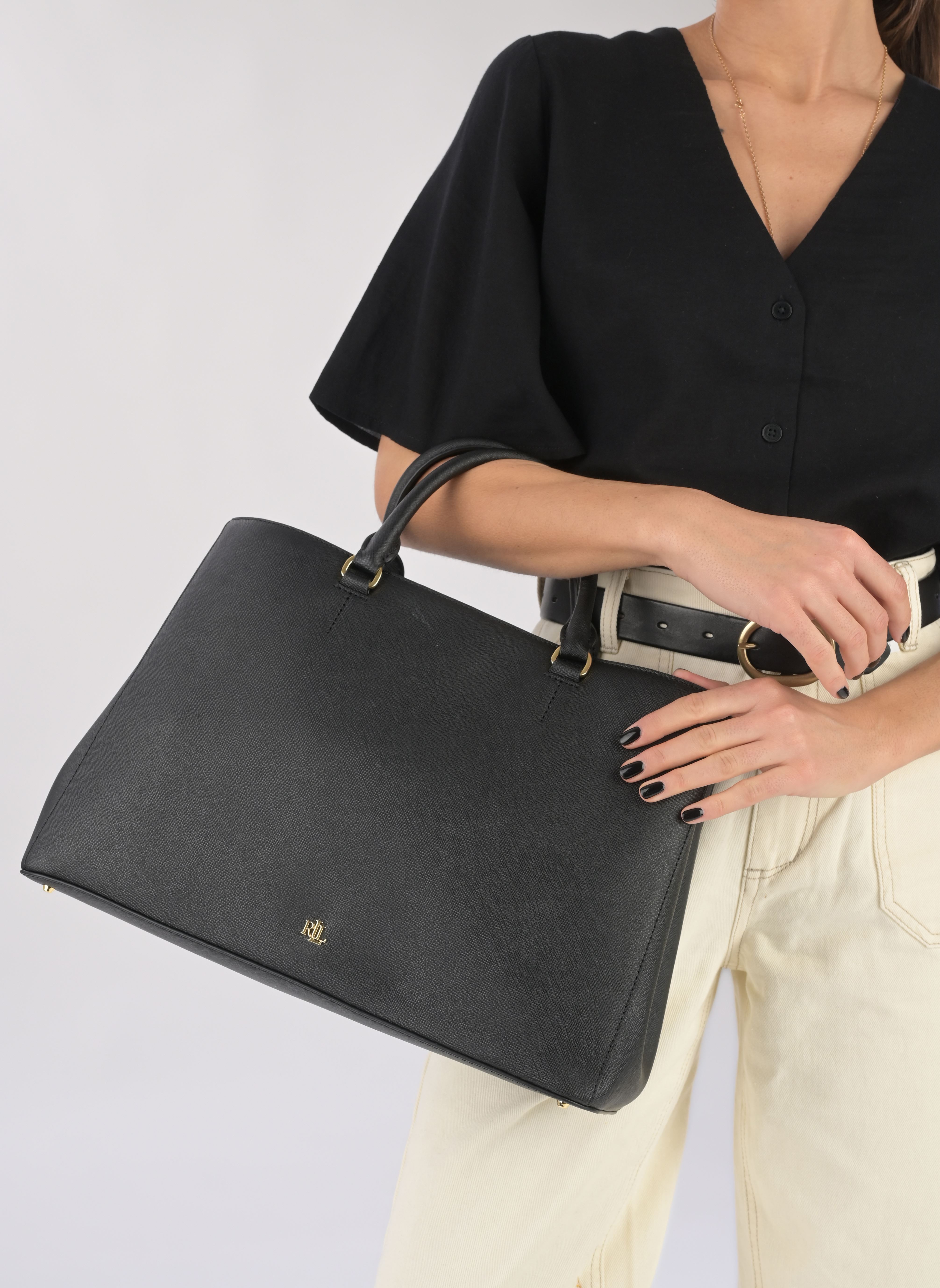 Sacs à main Hanna 37 - Satchel - Large femme noir Lauren Ralph Lauren Sacs à main Hanna 37 - Satchel - Large femme noir BLACK