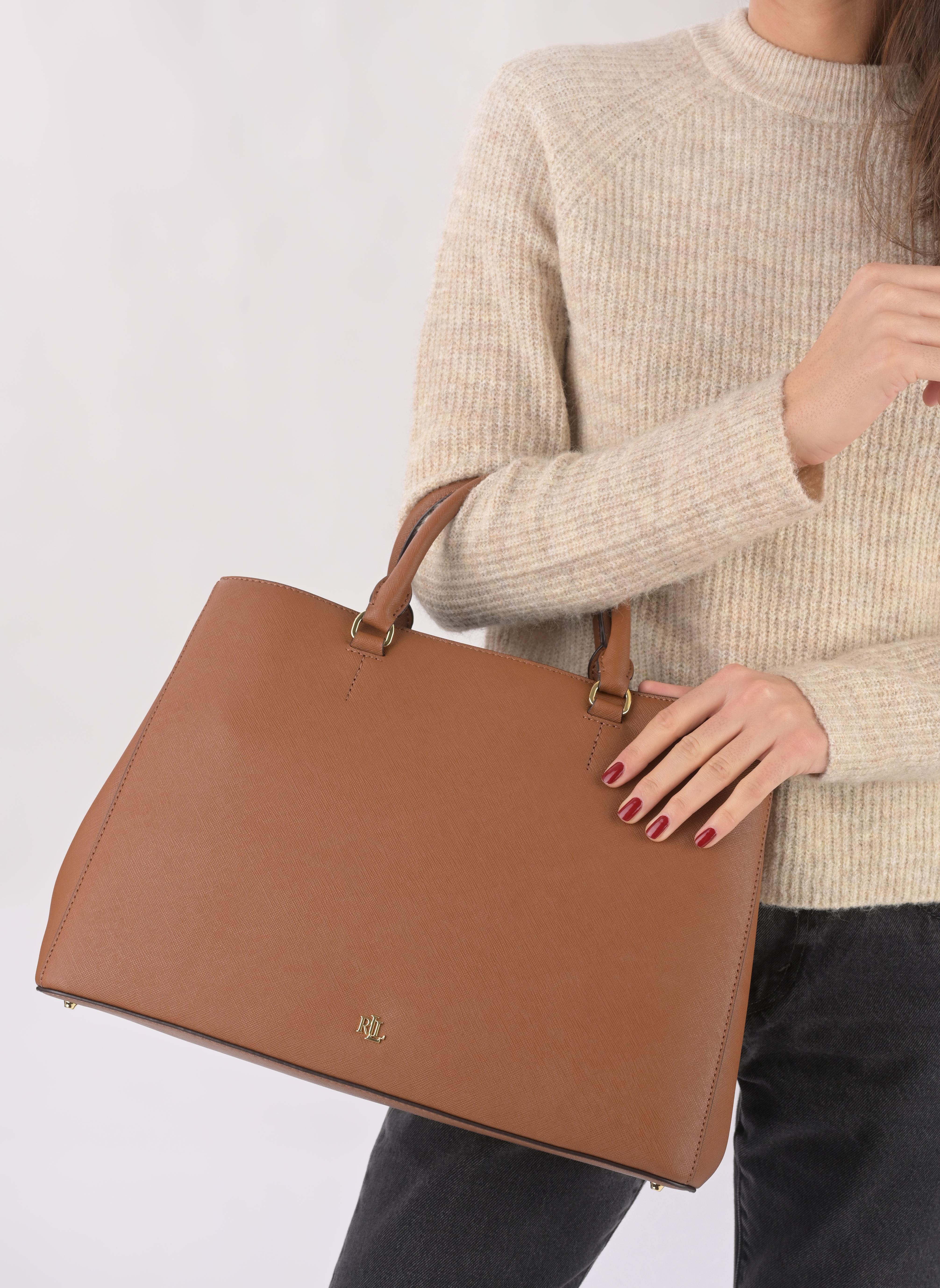 Handtassen Hanna 37 - Satchel - Large dames bruin Lauren Ralph Lauren Handtassen Hanna 37 - Satchel - Large dames bruin Lauren tan
