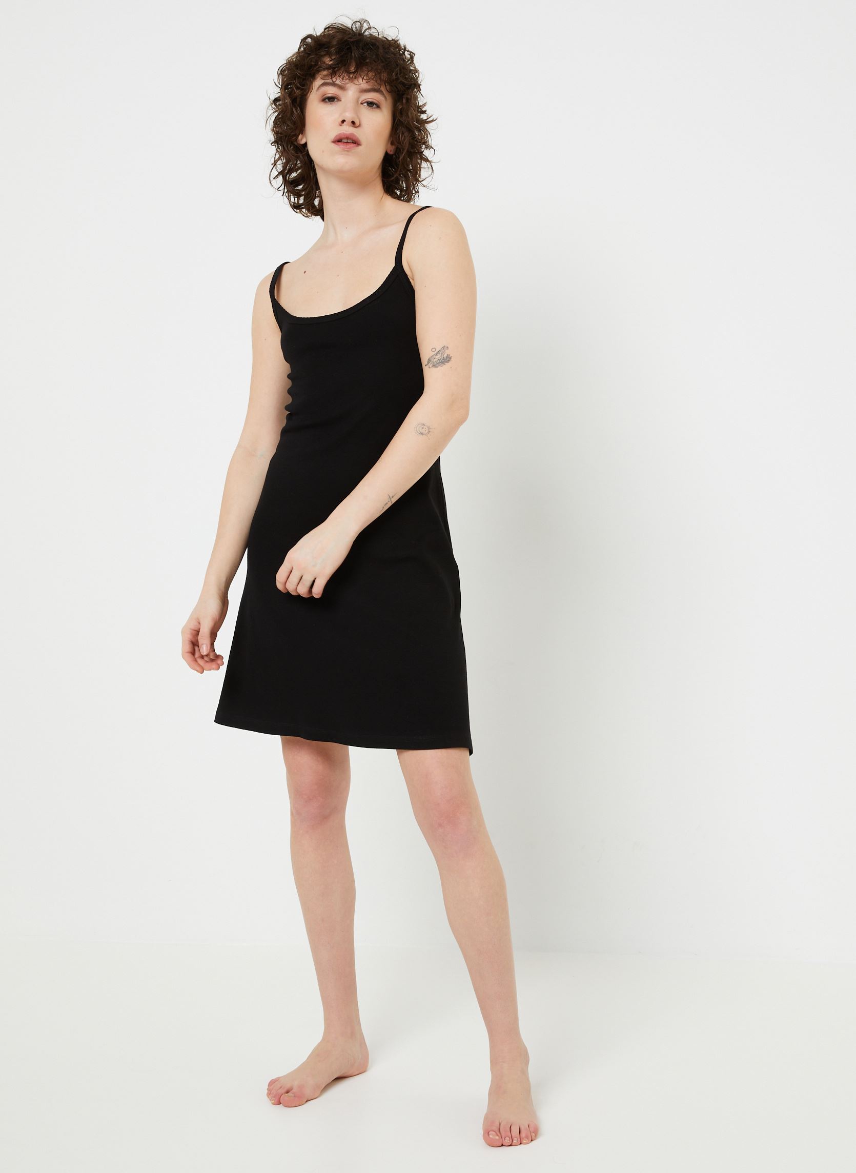 Abiti Nuisette en coton Femme donna nero Petit Bateau Abiti Nuisette en coton Femme donna nero NOIR