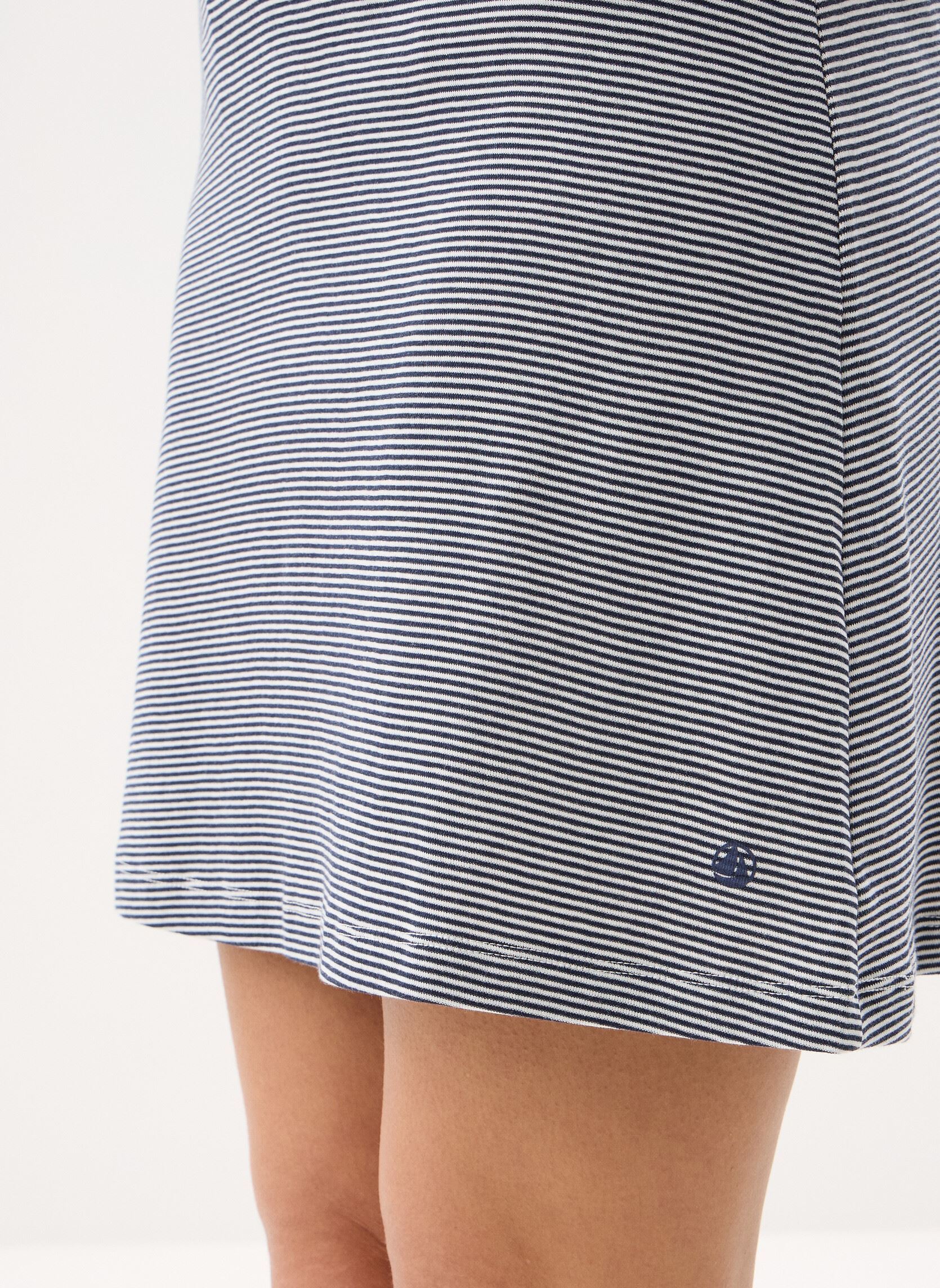 Jurken Nuisette en coton Femme dames blauw Petit Bateau Jurken Nuisette en coton Femme dames blauw SMOKING/MARSHMALLOW