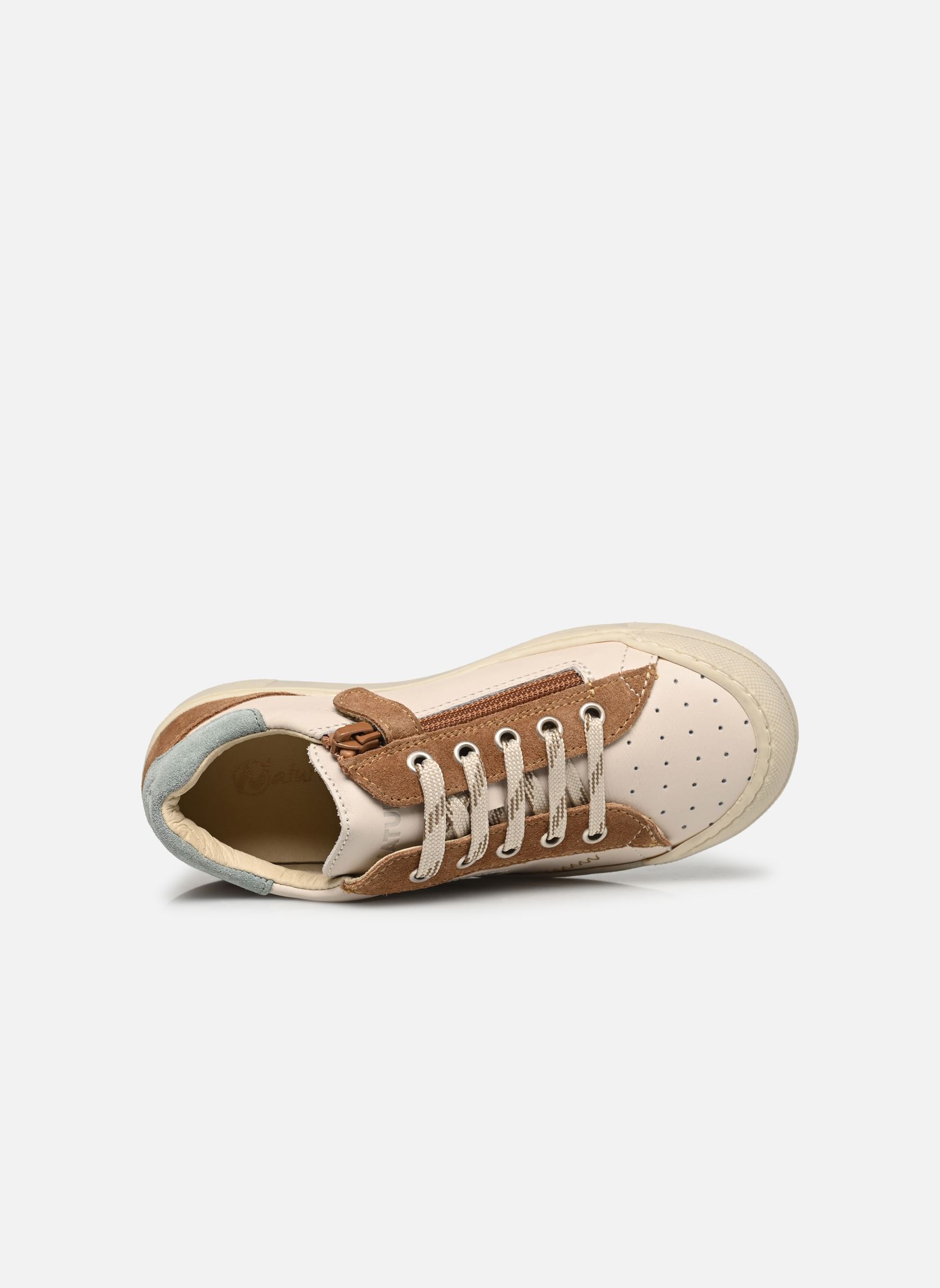 Niedrige Sneaker Faluk Zip jungen weiß Naturino Niedrige Sneaker Faluk Zip jungen weiß NAPPA SUEDE SUEDE SPAZZ MILK B
