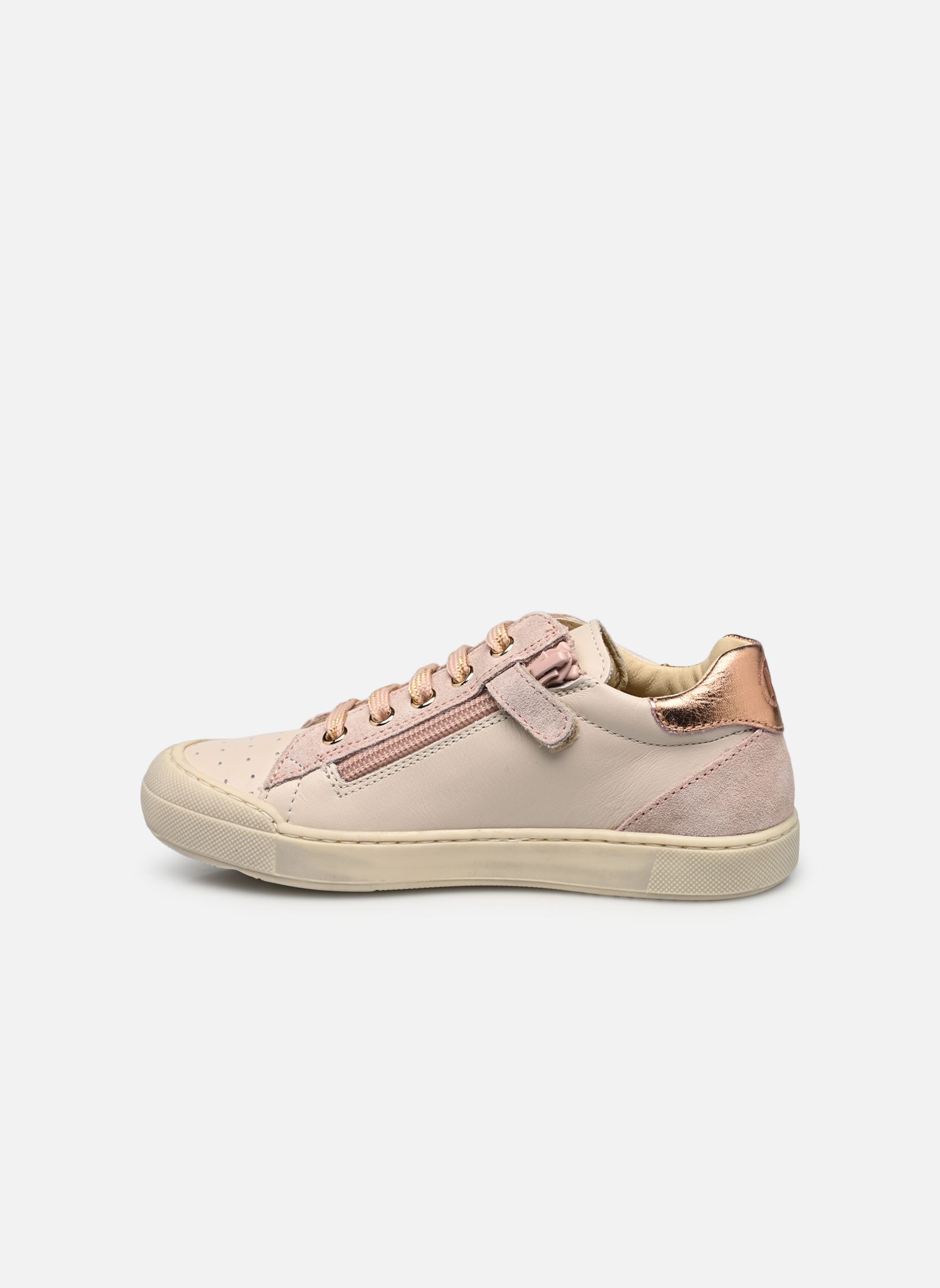 Baskets basses Faluk Zip fille blanc Naturino Baskets basses Faluk Zip fille blanc NAPPA SUEDE SPAZZ METALLIC MIL