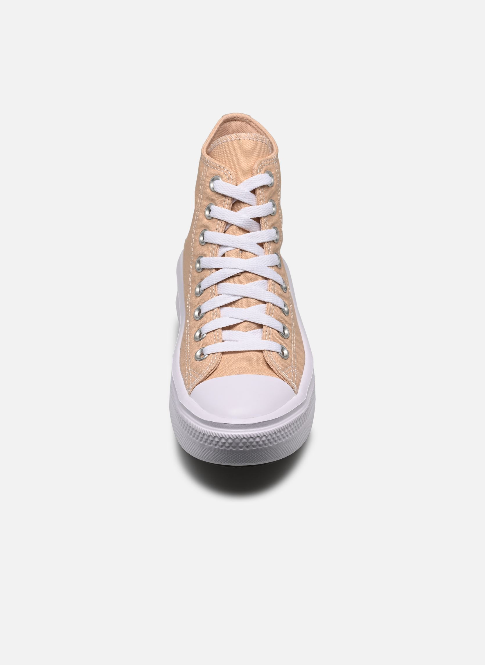 Knöchelhohe Sneaker Chuck Taylor All Star Move Hi Jr mädchen beige Converse Knöchelhohe Sneaker Chuck Taylor All Star Move Hi Jr mädchen beige Coastal Dune/White