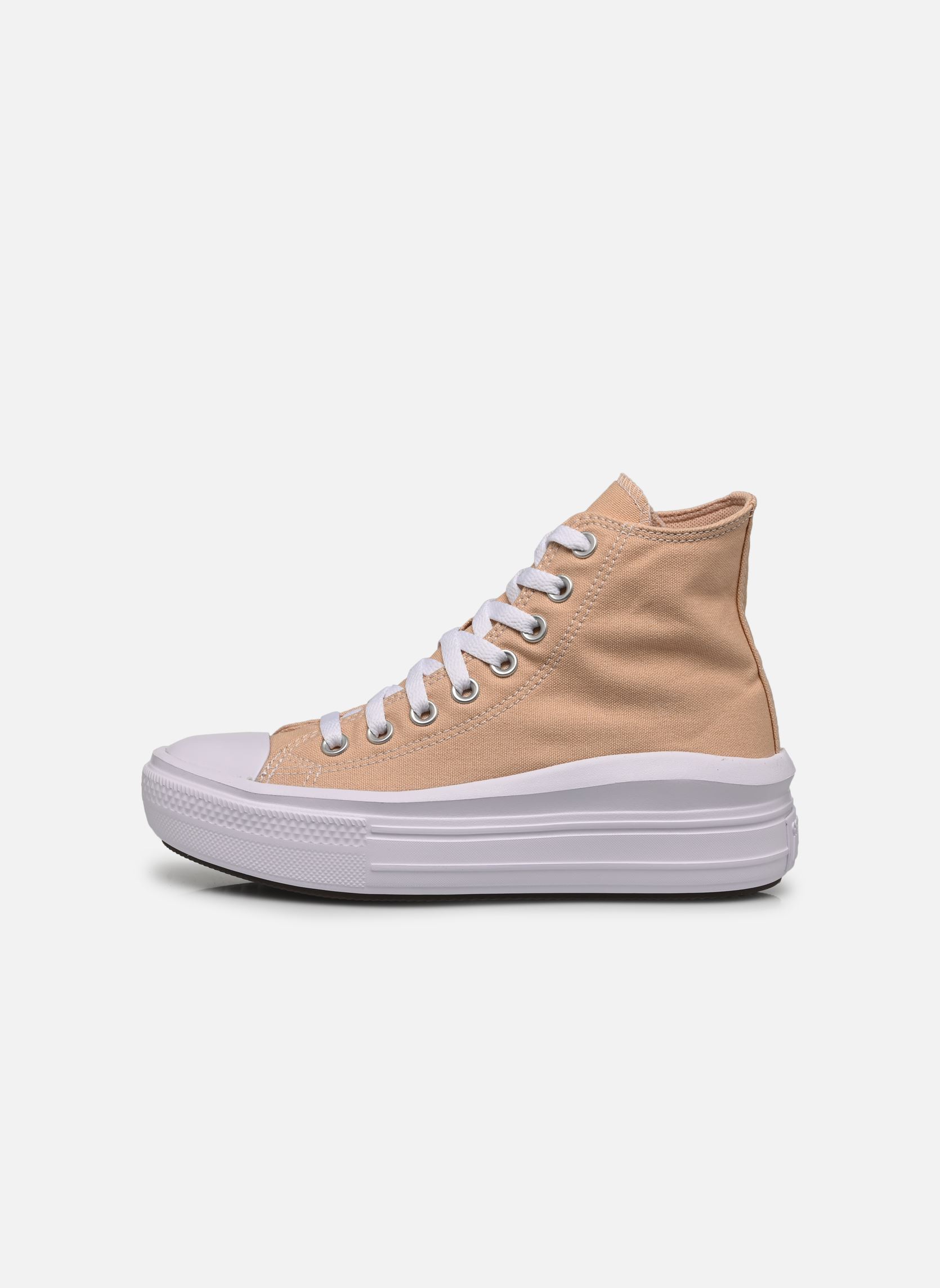 Knöchelhohe Sneaker Chuck Taylor All Star Move Hi Jr mädchen beige Converse Knöchelhohe Sneaker Chuck Taylor All Star Move Hi Jr mädchen beige Coastal Dune/White
