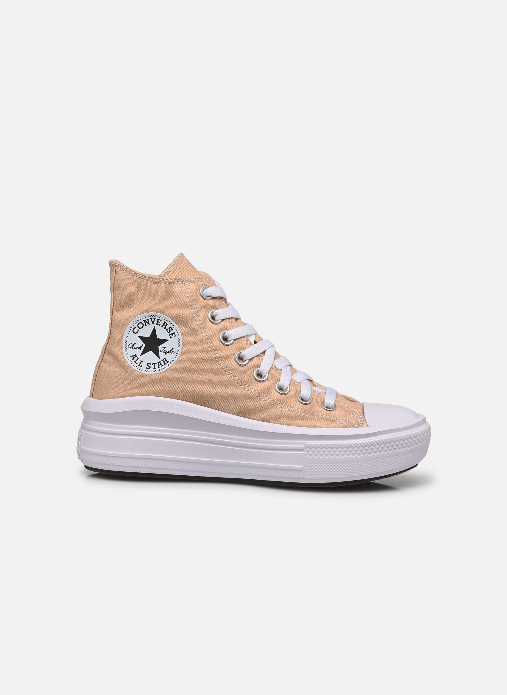 Knöchelhohe Sneaker Chuck Taylor All Star Move Hi Jr mädchen beige Converse Knöchelhohe Sneaker Chuck Taylor All Star Move Hi Jr mädchen beige Coastal Dune/White