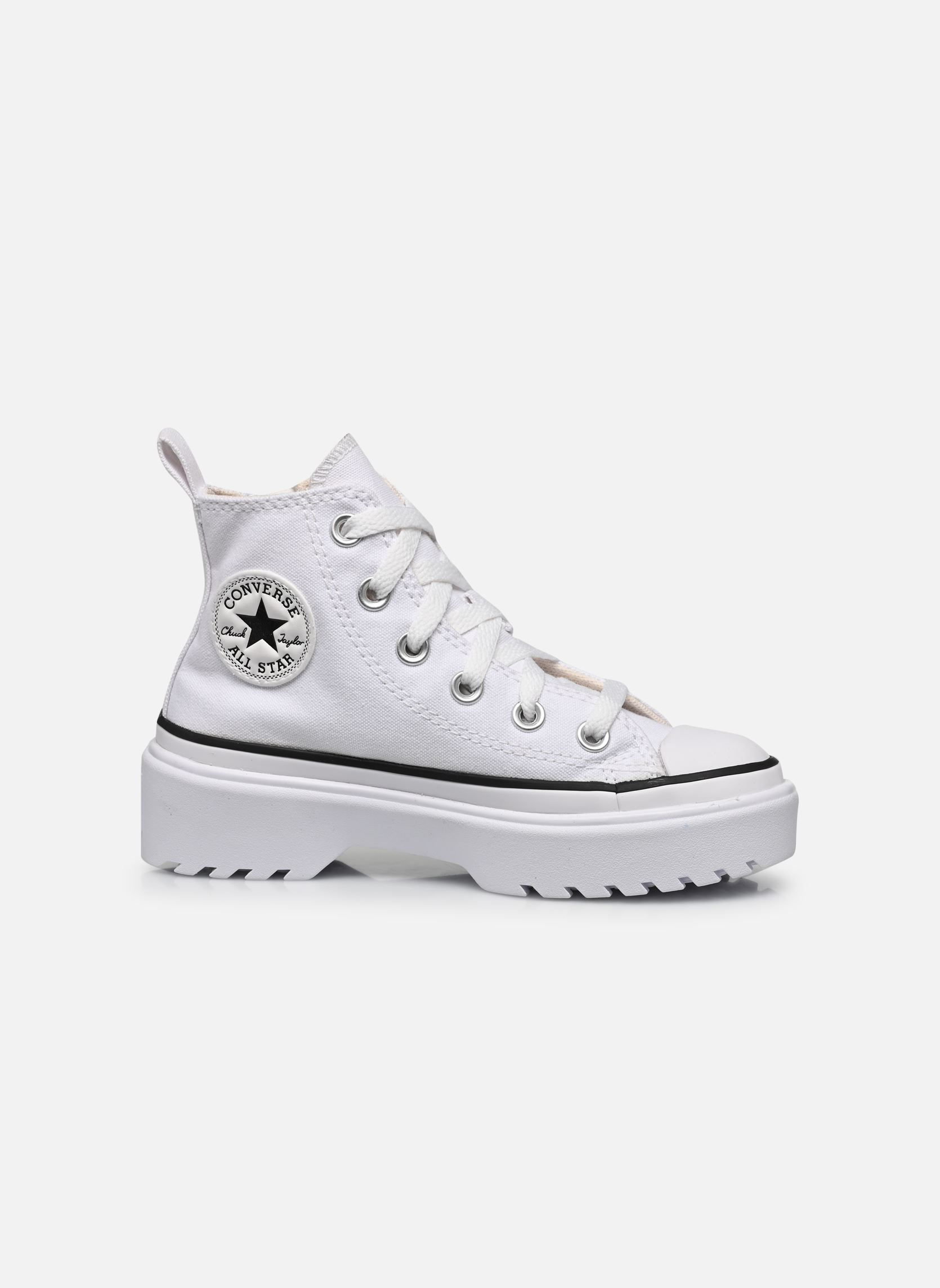 Baskets hautes Chuck Taylor All Star Lugged Lift Canvas fille blanc Converse Baskets hautes Chuck Taylor All Star Lugged Lift Canvas fille blanc WHite/White/Black