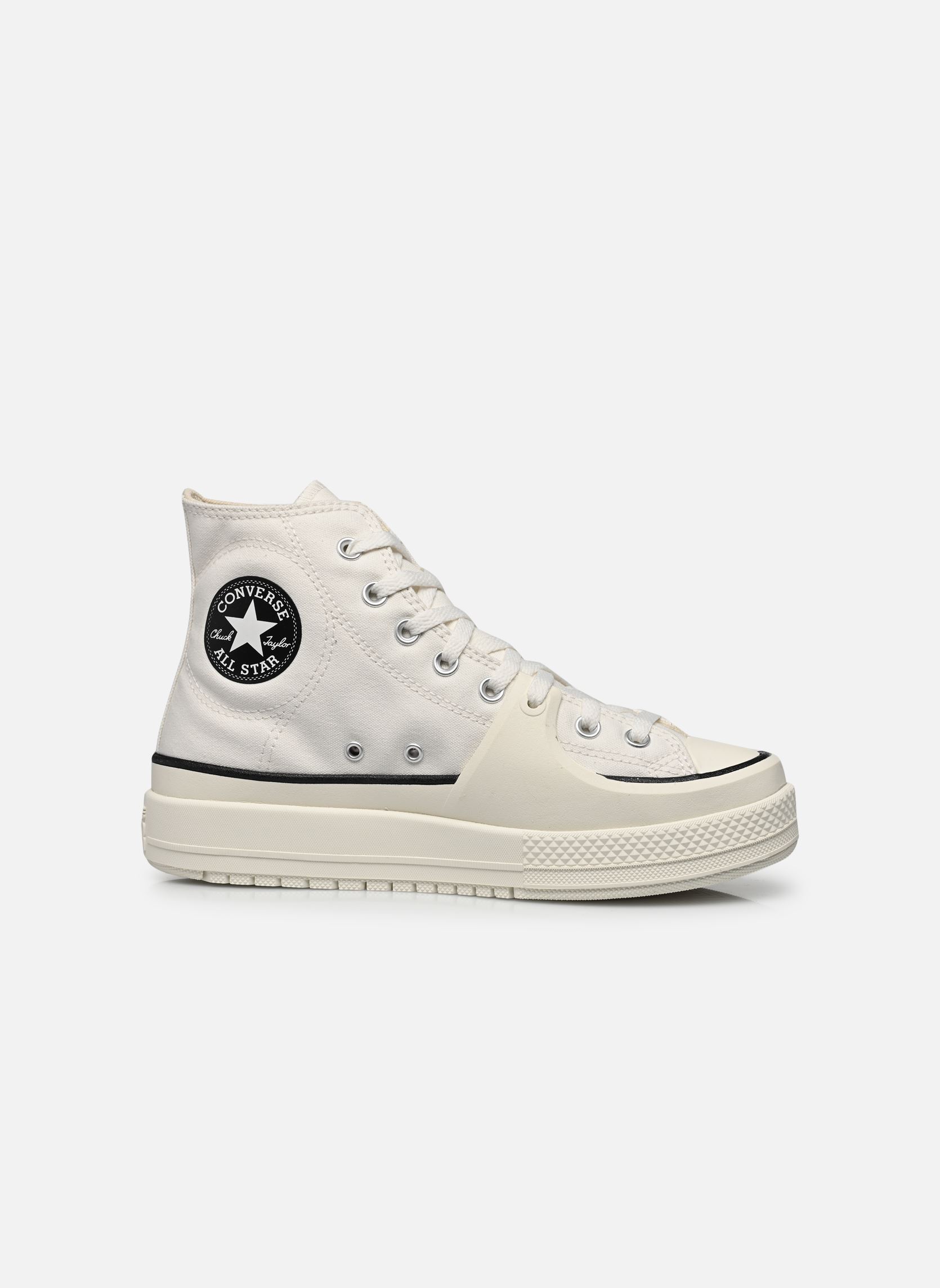 Baskets toile Chuck Taylor All Star Construct Hi M homme blanc Converse Baskets toile Chuck Taylor All Star Construct Hi M homme blanc VINTAGE WHITE/BLACK