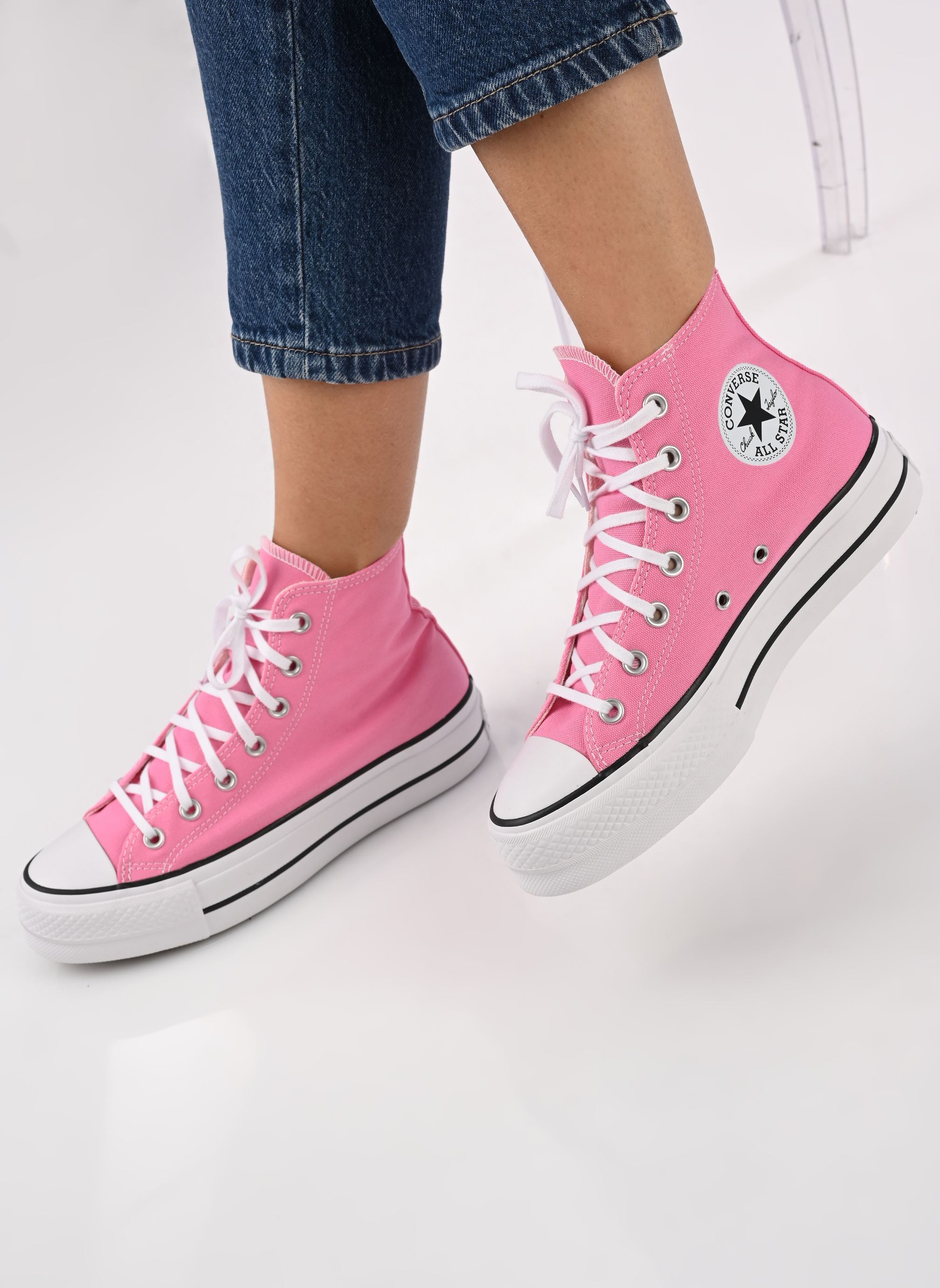 Baskets toile Chuck Taylor All Star Lift Seasonal Colo femme rose Converse Baskets toile Chuck Taylor All Star Lift Seasonal Colo femme rose PINK