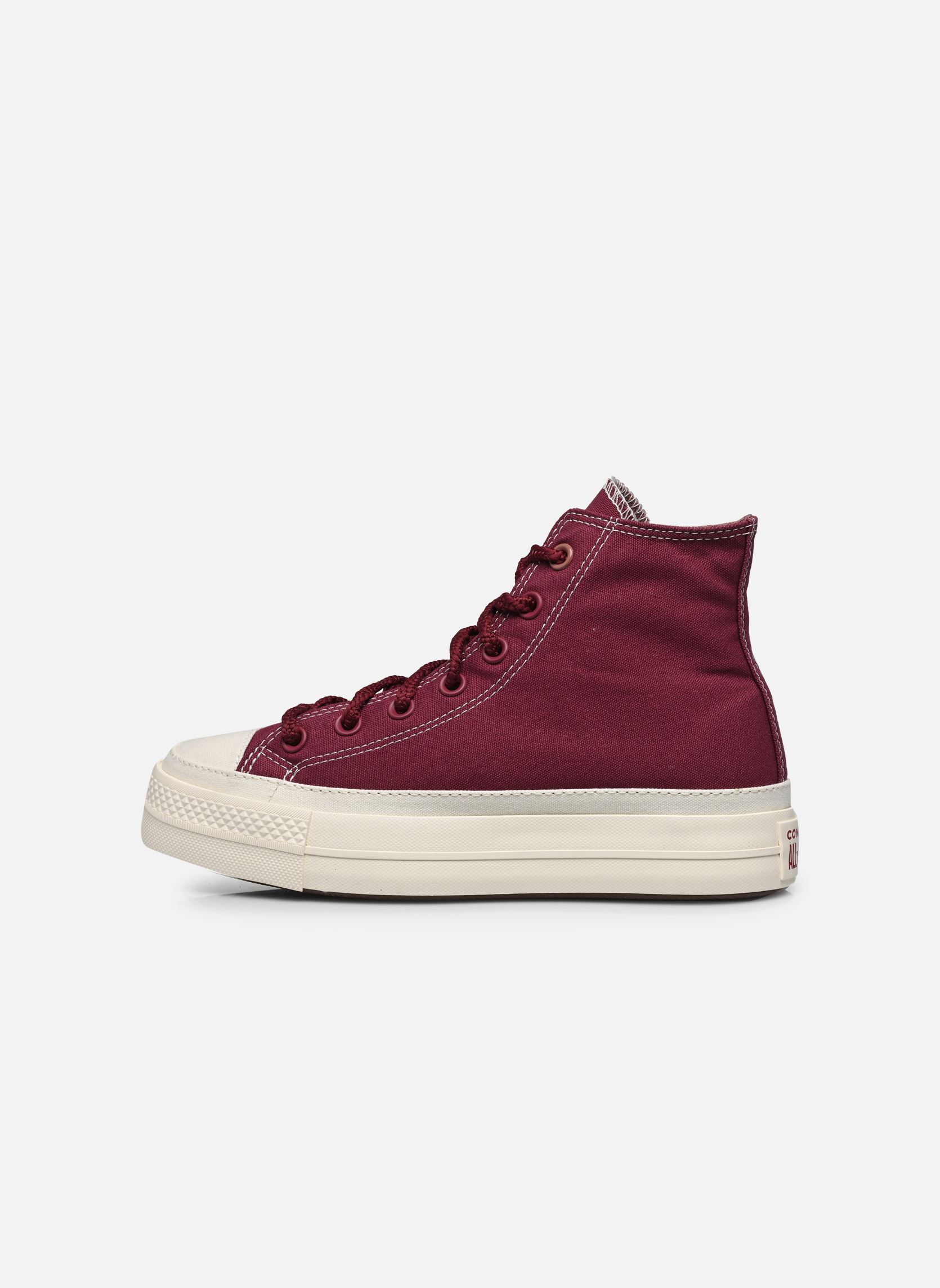 Baskets toile Chuck Taylor All Star Lift Platform Work femme bordeaux Converse Baskets toile Chuck Taylor All Star Lift Platform Work femme bordeaux CHERRY VISION/SADDLE/EGRET