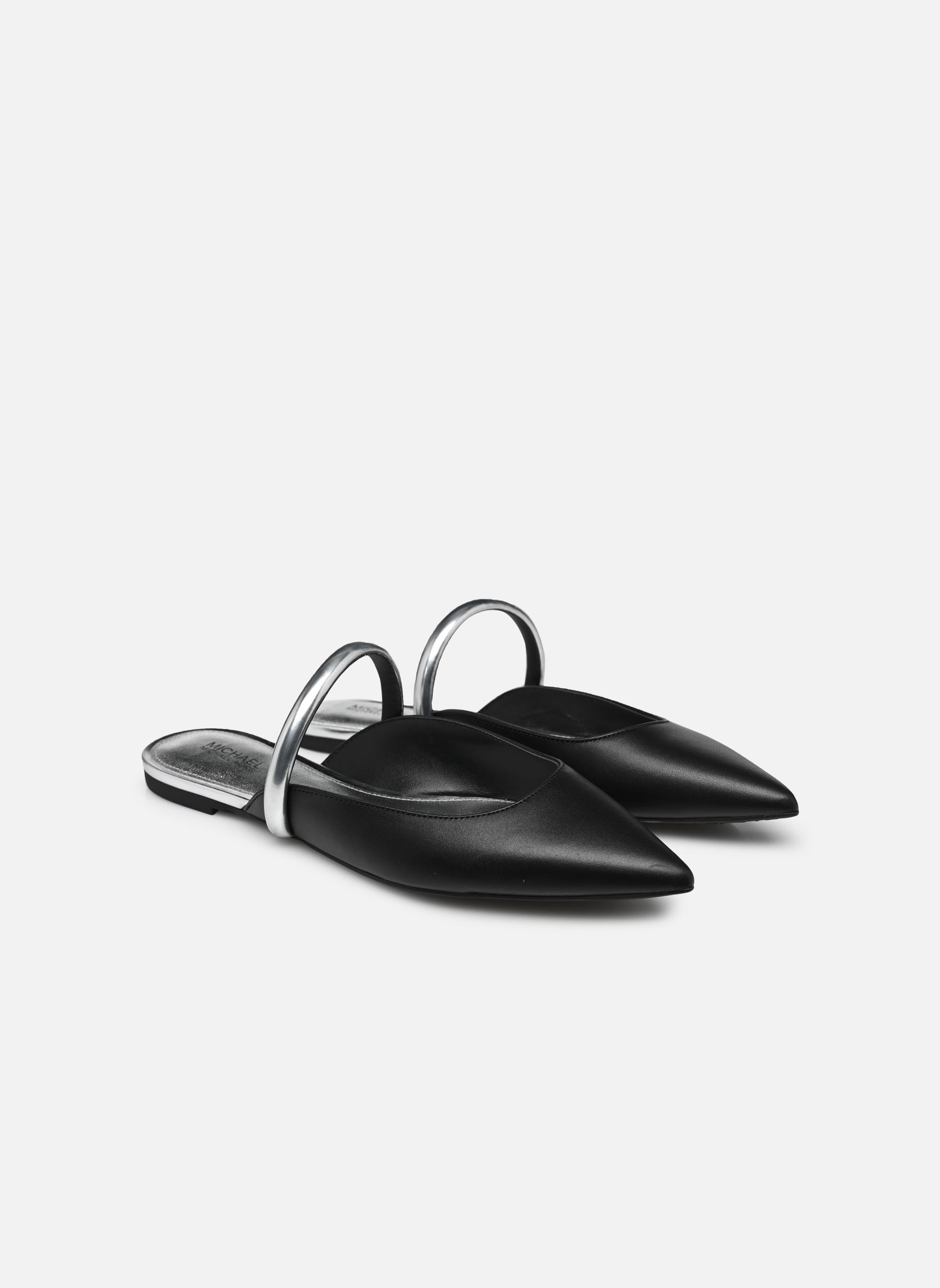 Pantoletten JESSA FLEX FLAT MULE damen schwarz Michael Michael Kors Pantoletten JESSA FLEX FLAT MULE damen schwarz BLK/SILVER