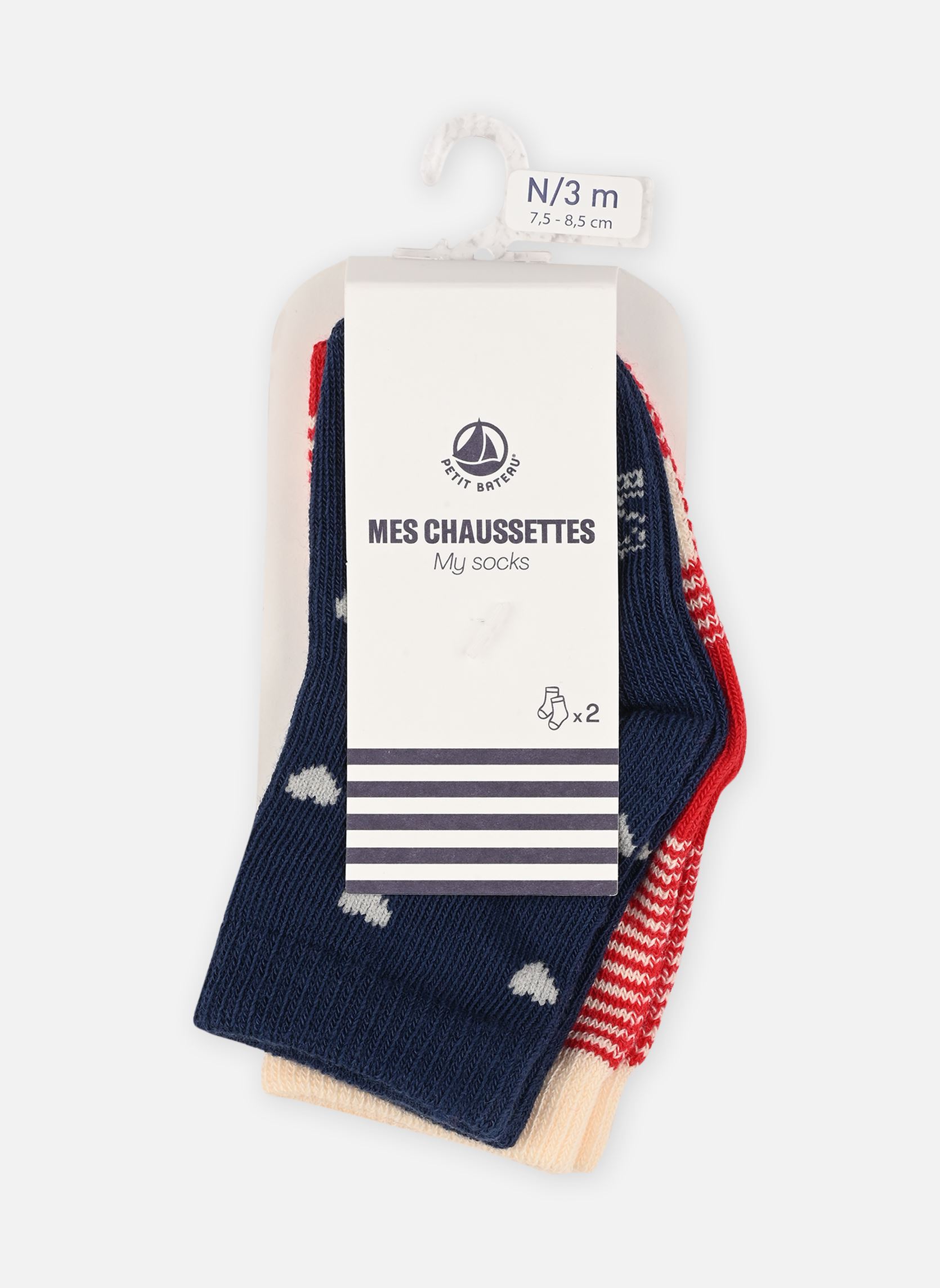Chaussettes et collants Petit Bateau 2 Paires Chaussettes A06RY01 pour Accessoires