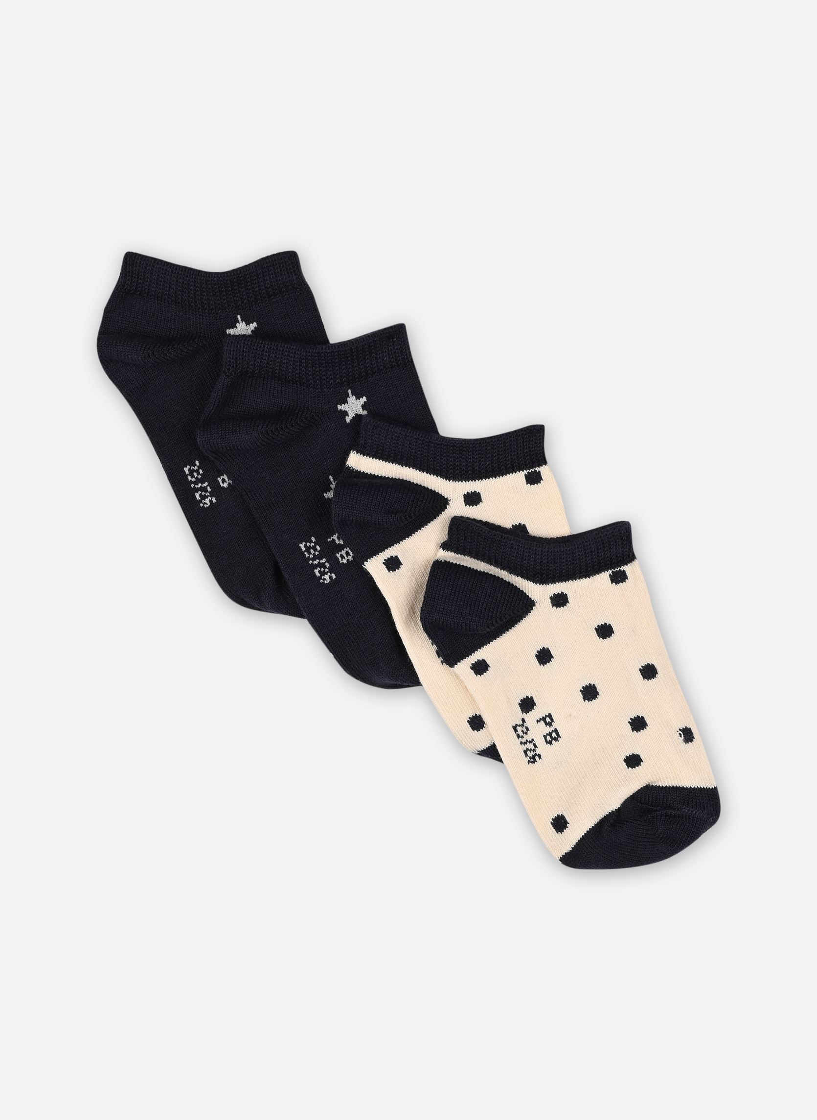 Socken 2 Paires Chaussettes A07EQ01 mädchen weiß Petit Bateau Socken 2 Paires Chaussettes A07EQ01 mädchen weiß BLANC