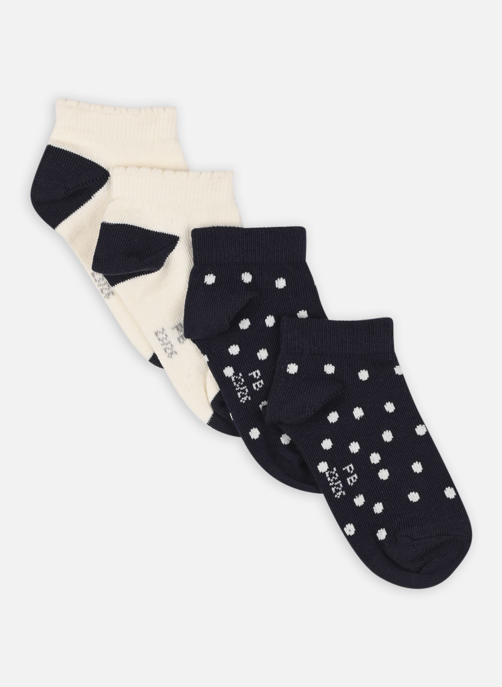Chaussettes 2 Paires Chaussettes A07G802 fille noir Petit Bateau Chaussettes 2 Paires Chaussettes A07G802 fille noir NOIR / BLANC