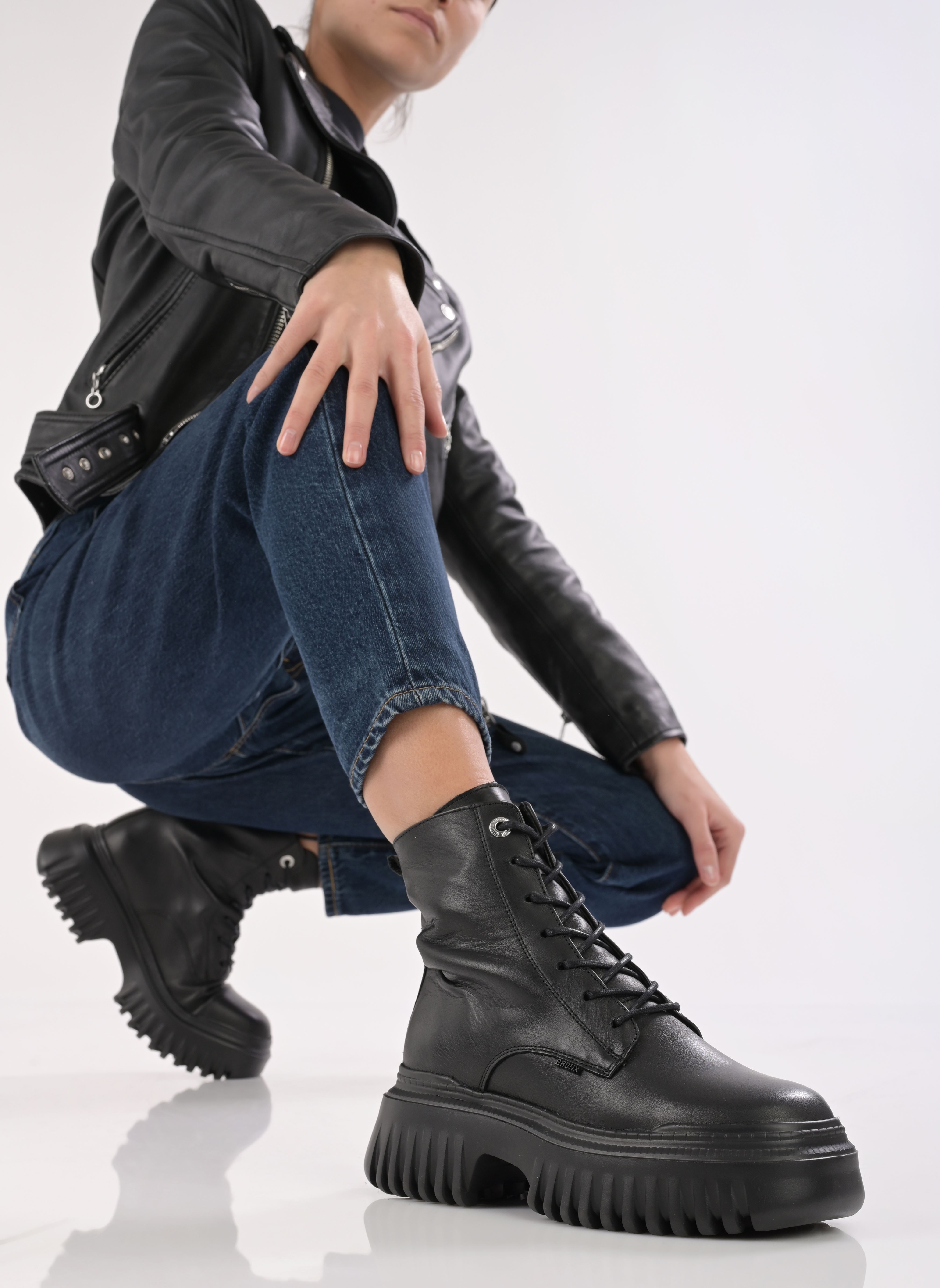 Bottines à lacets Mount-Ann 47447 femme noir Bronx Bottines à lacets Mount-Ann 47447 femme noir Black