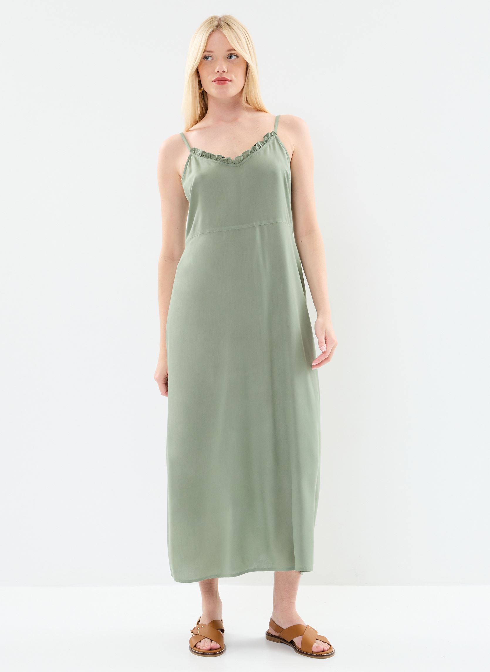 Pieces Robes longues Robe maxi PCNYA SLIP ANKLE DRESS BF BC