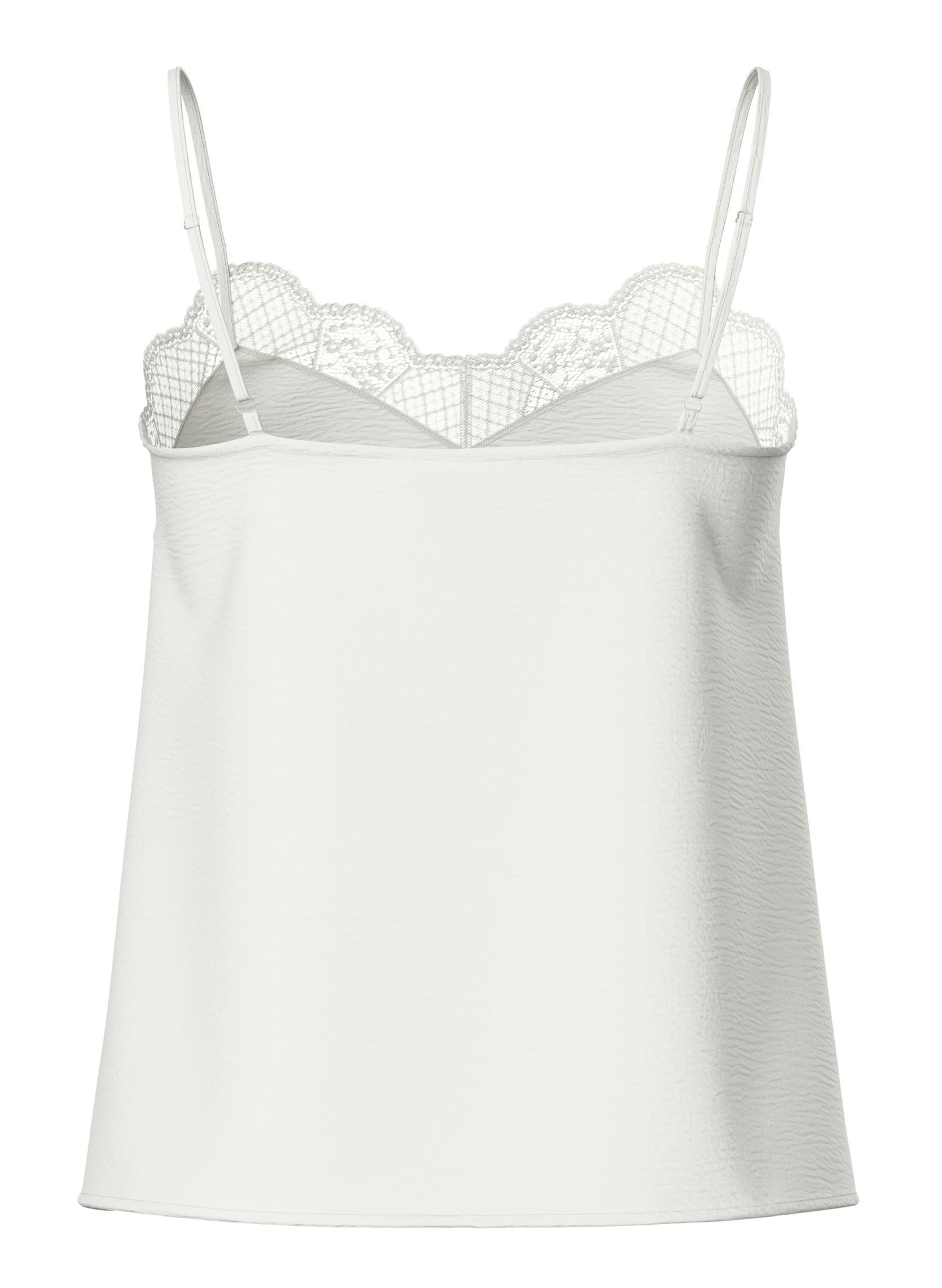 Tops PCTIFFANY STRAP LACE TOP NOOS BC dames wit Pieces Tops PCTIFFANY STRAP LACE TOP NOOS BC dames wit Cloud Dancer