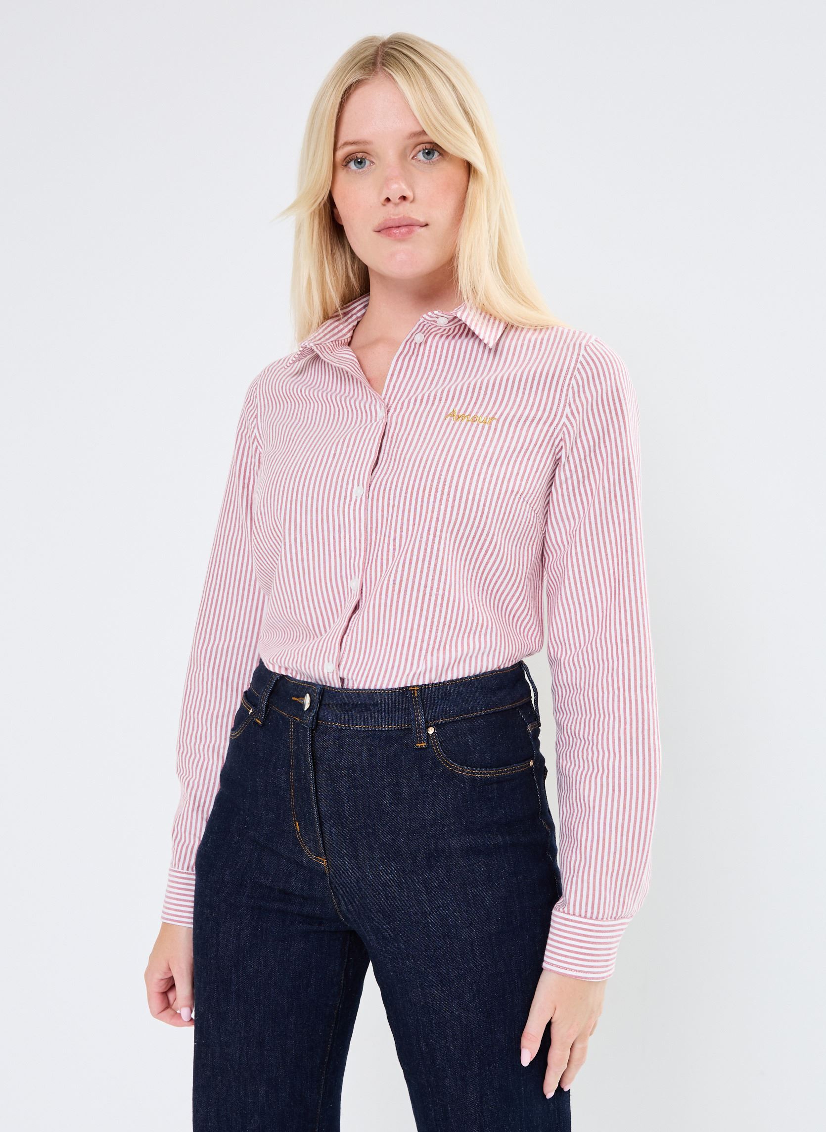 Chemises PCIRENE LS SHIRT KAC FC femme blanc Pieces Chemises PCIRENE LS SHIRT KAC FC femme blanc Bright White Gold