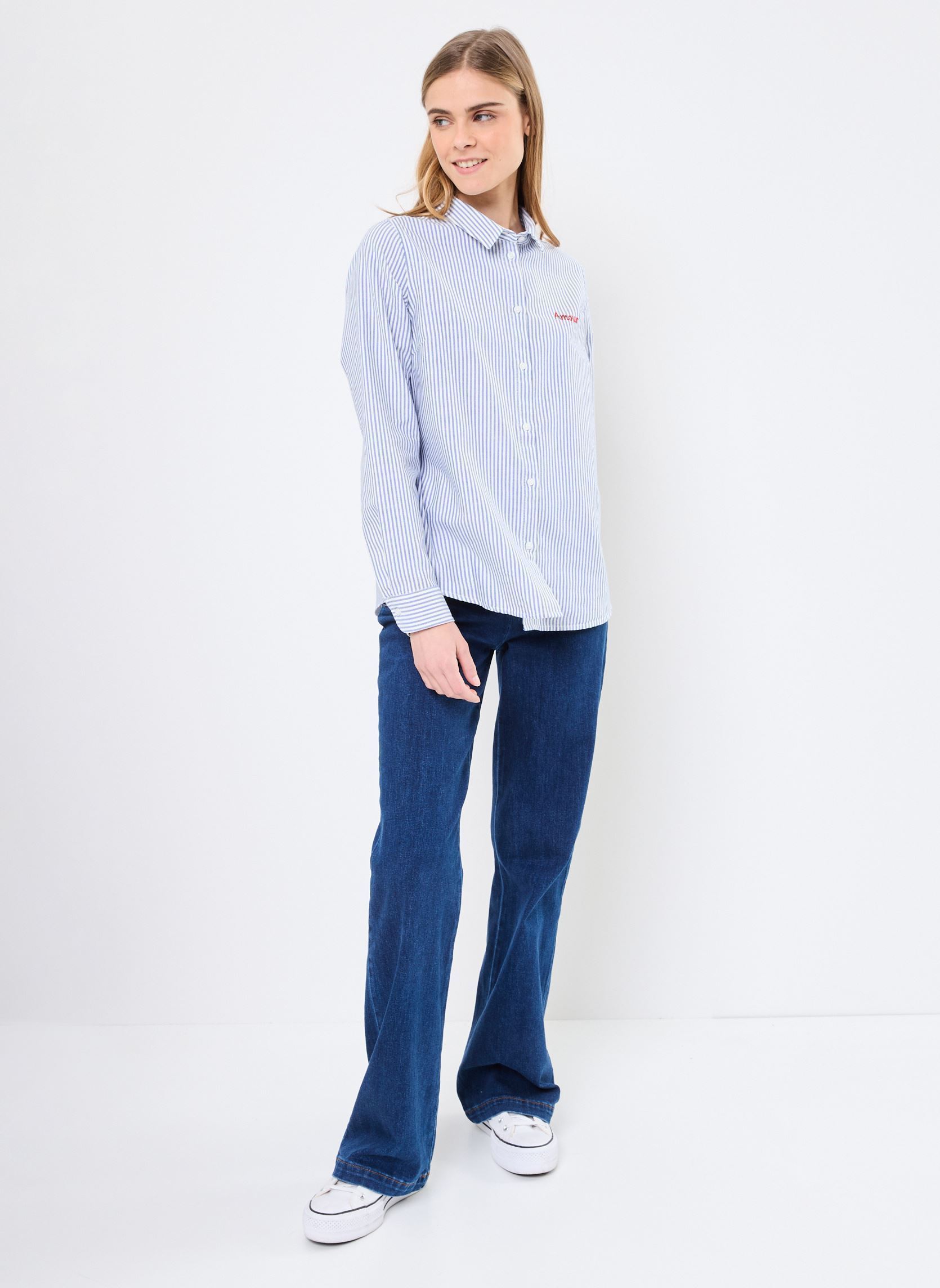 Chemises PCIRENE LS SHIRT KAC FC femme blanc Pieces Chemises PCIRENE LS SHIRT KAC FC femme blanc Bright White surf