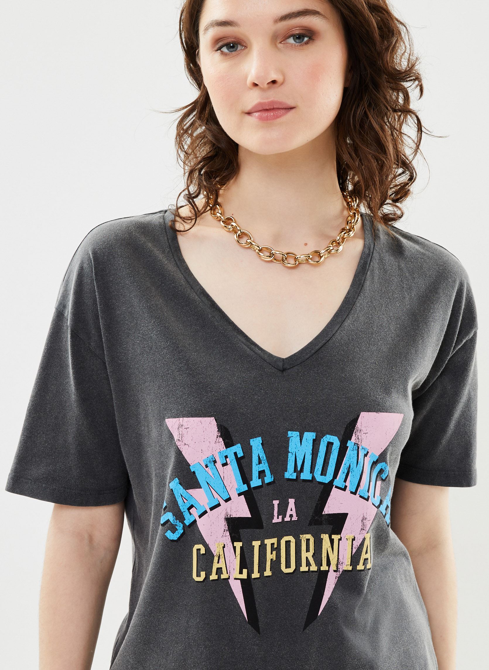 Tee-shirts PCGUNNAR SS T SHIRT KAC FC femme noir Pieces Tee-shirts PCGUNNAR SS T SHIRT KAC FC femme noir Black Monica