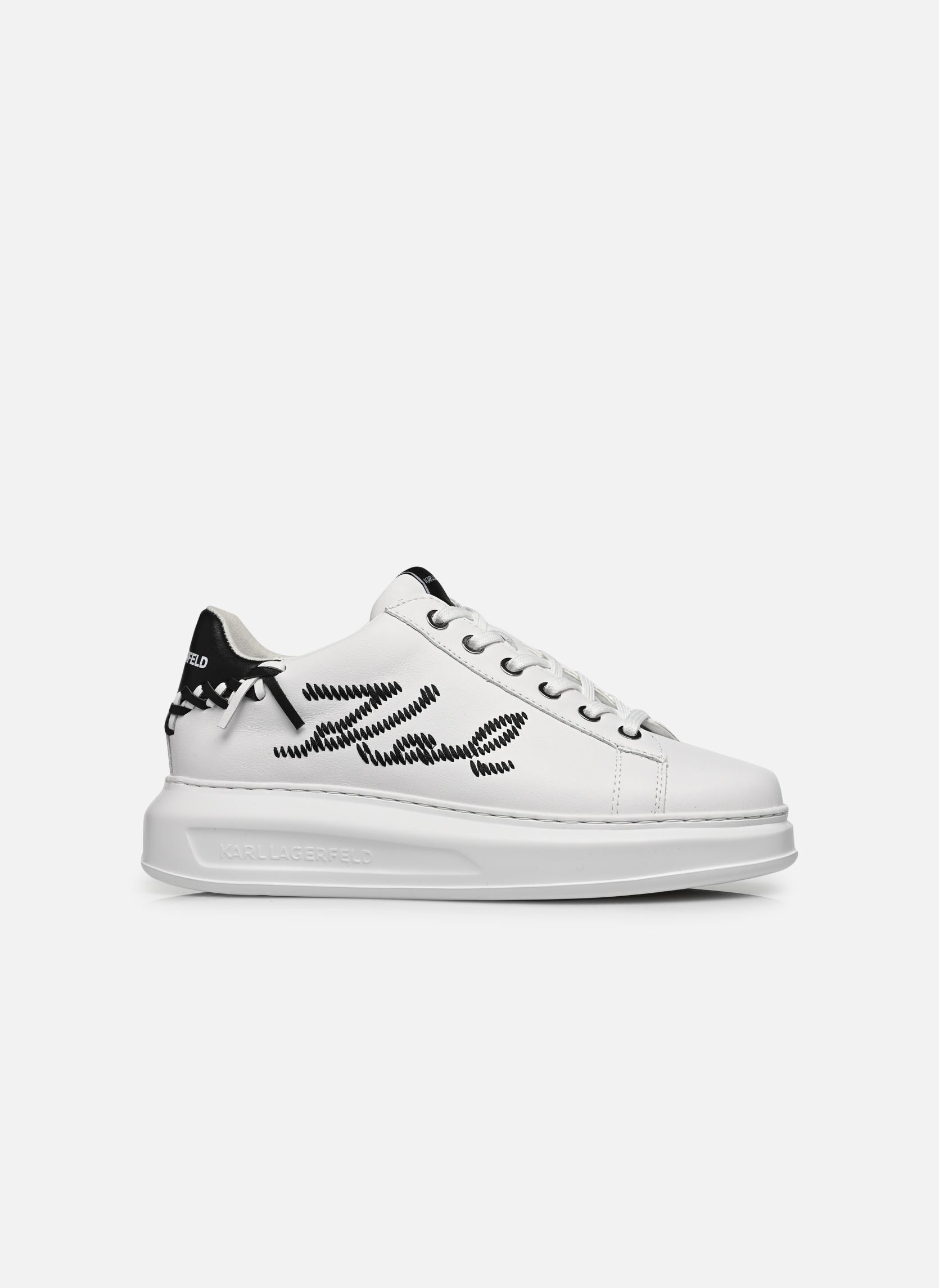 Baskets basses Kapri Whipstitch Lo Lace femme blanc Karl Lagerfeld Baskets basses Kapri Whipstitch Lo Lace femme blanc White Lthr W/Black