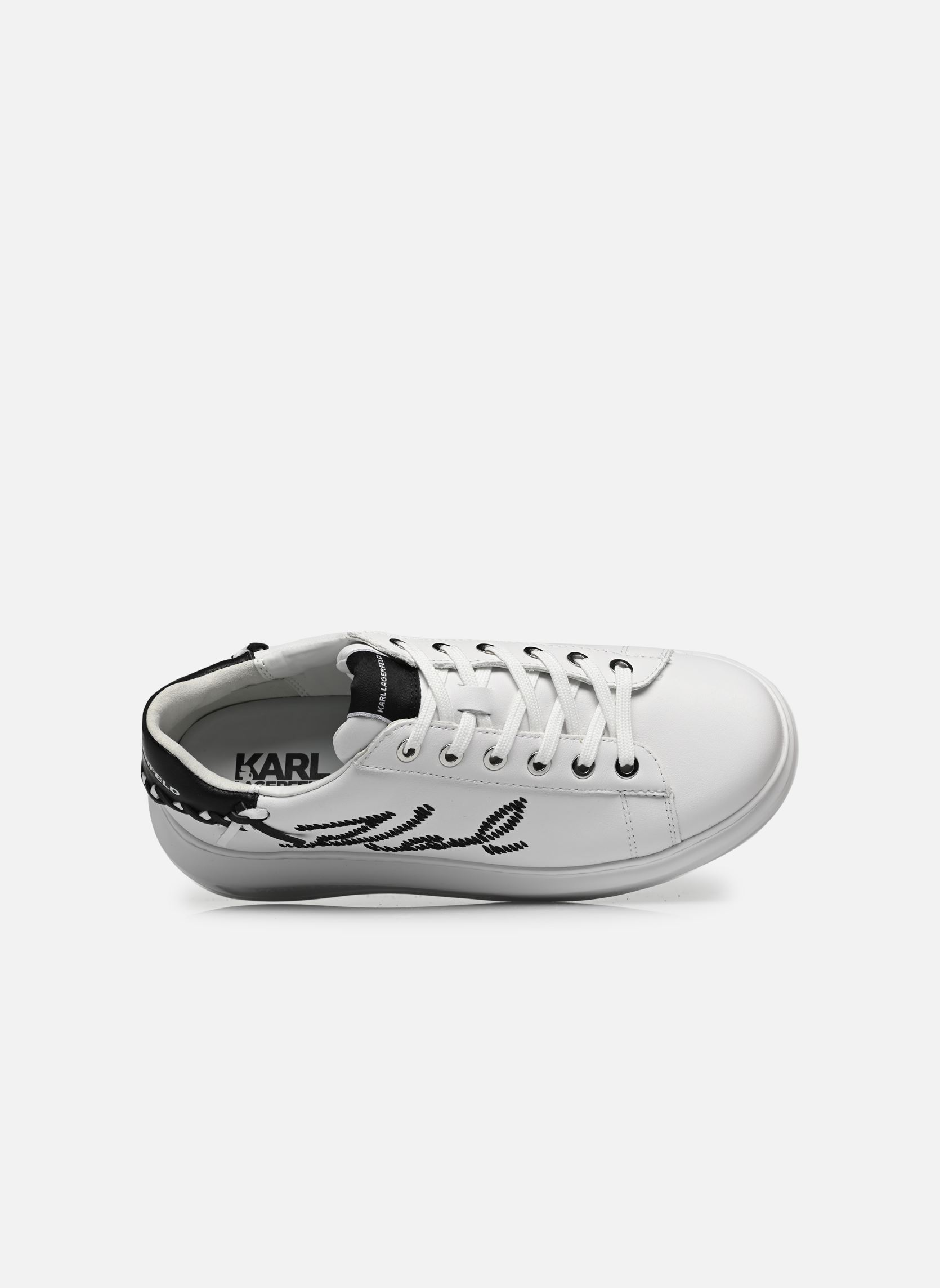 Baskets basses Kapri Whipstitch Lo Lace femme blanc Karl Lagerfeld Baskets basses Kapri Whipstitch Lo Lace femme blanc White Lthr W/Black