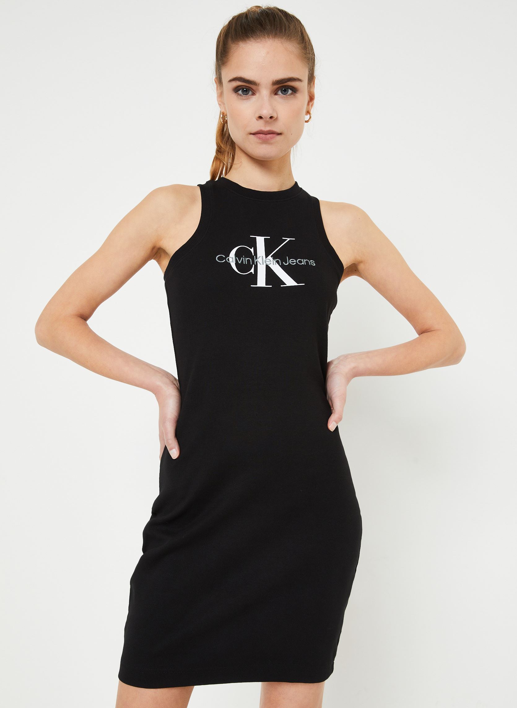 Vêtements Calvin Klein Jeans Archival Monologo Rib Tank Dress pour Accessoires