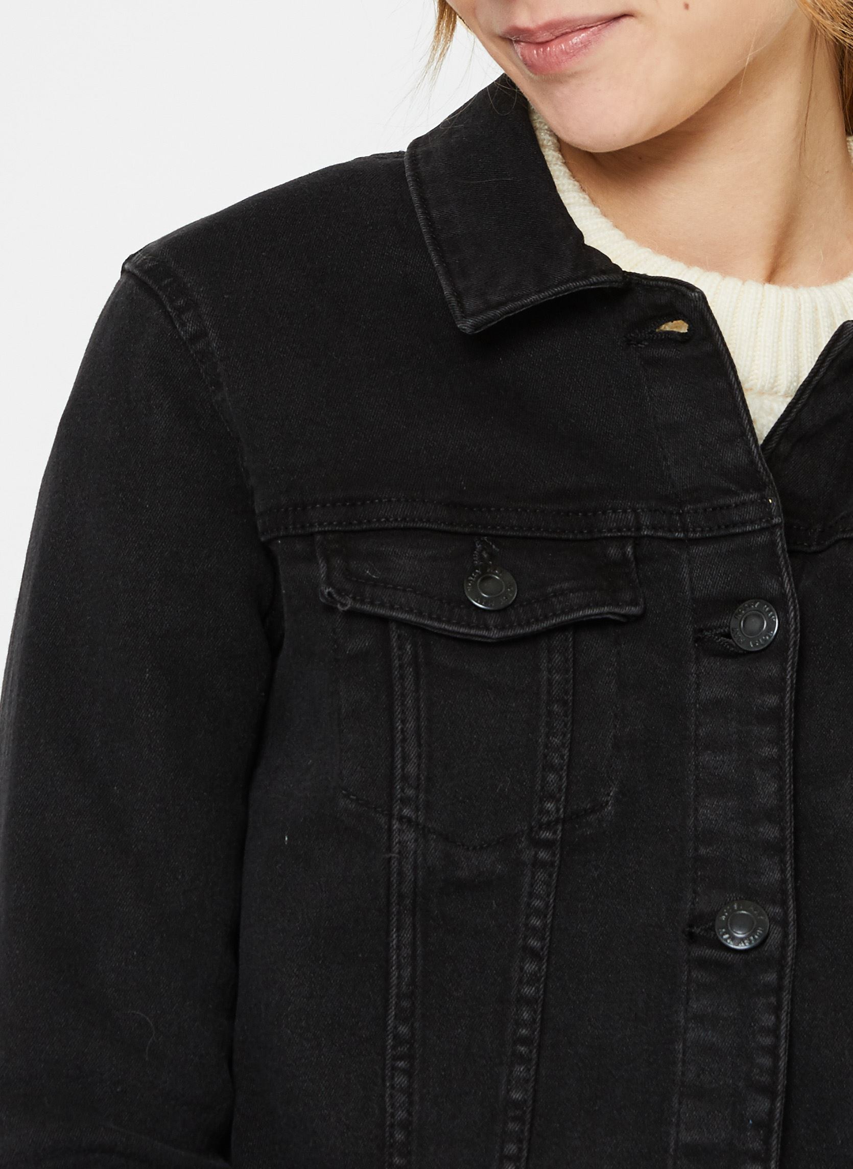 Spijkerjassen Nmdebra L/S Black Denim Jacket Noos dames zwart Noisy May Spijkerjassen Nmdebra L/S Black Denim Jacket Noos dames zwart Black