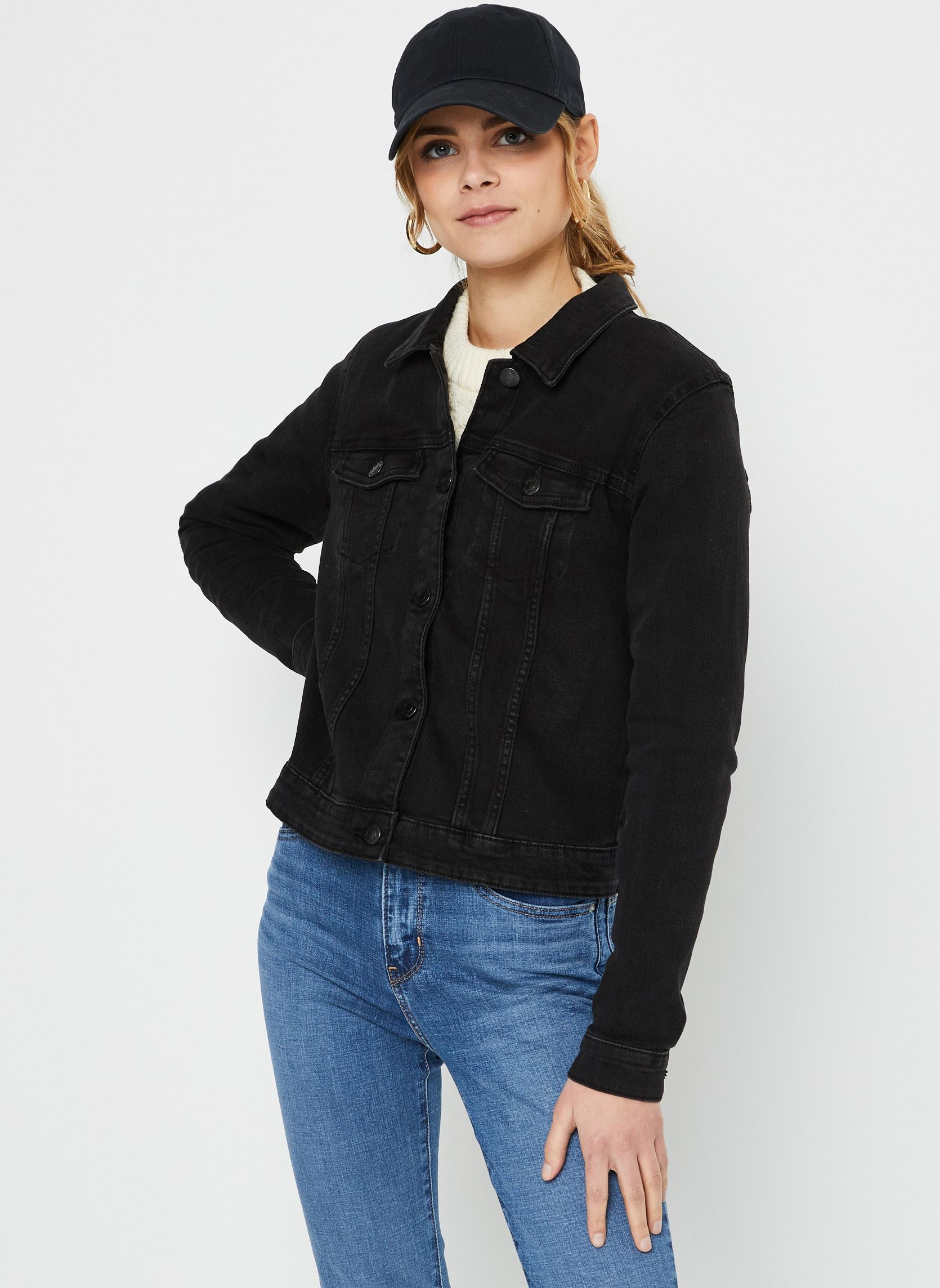 Spijkerjassen Nmdebra L/S Black Denim Jacket Noos dames zwart Noisy May Spijkerjassen Nmdebra L/S Black Denim Jacket Noos dames zwart Black