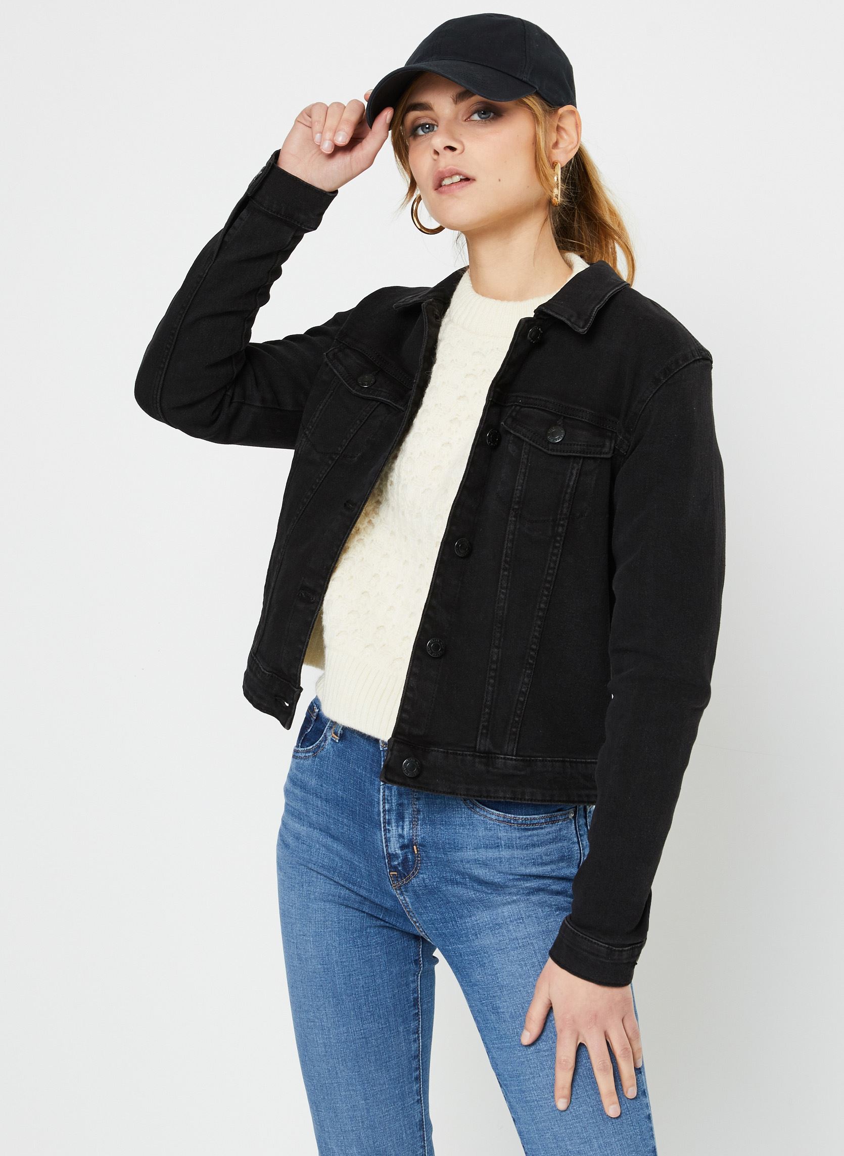 Spijkerjassen Nmdebra L/S Black Denim Jacket Noos dames zwart Noisy May Spijkerjassen Nmdebra L/S Black Denim Jacket Noos dames zwart Black