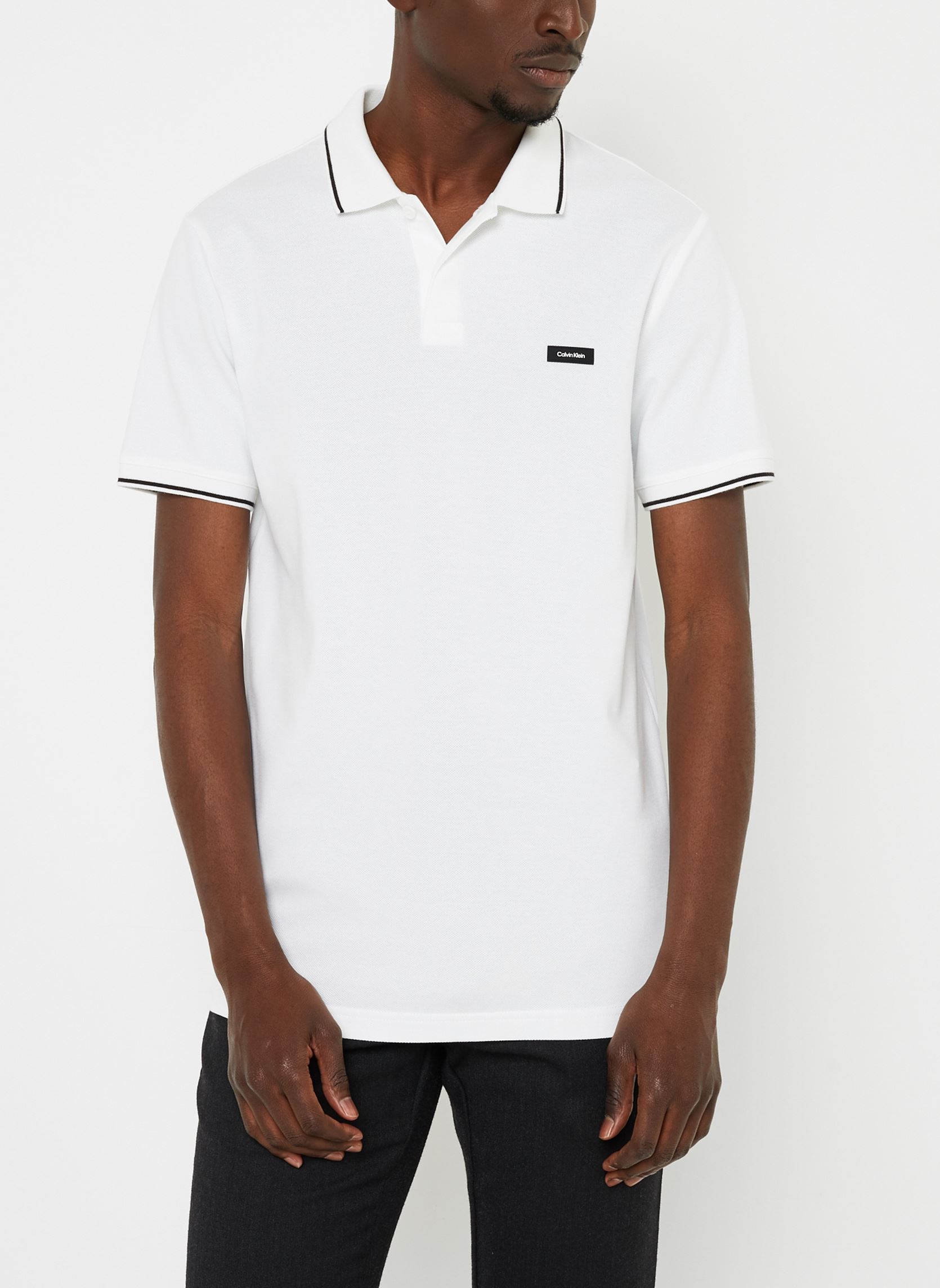 Vêtements Calvin Klein Stretch Pique Tipping Slim Polo pour Accessoires