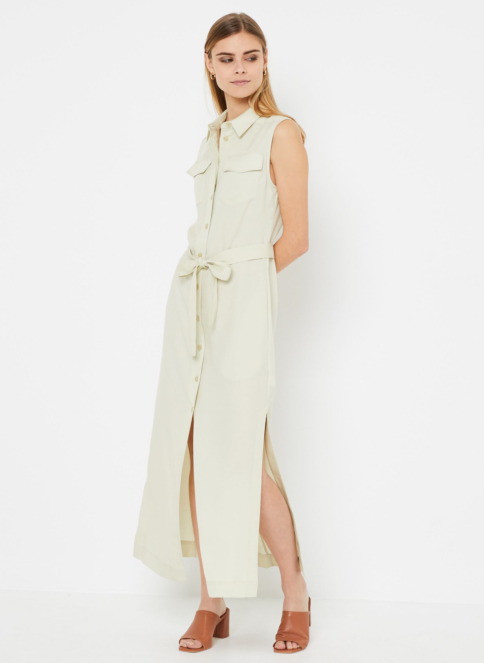 Vêtements Calvin Klein Tencel Sleeveless Shirt Dress pour Accessoires