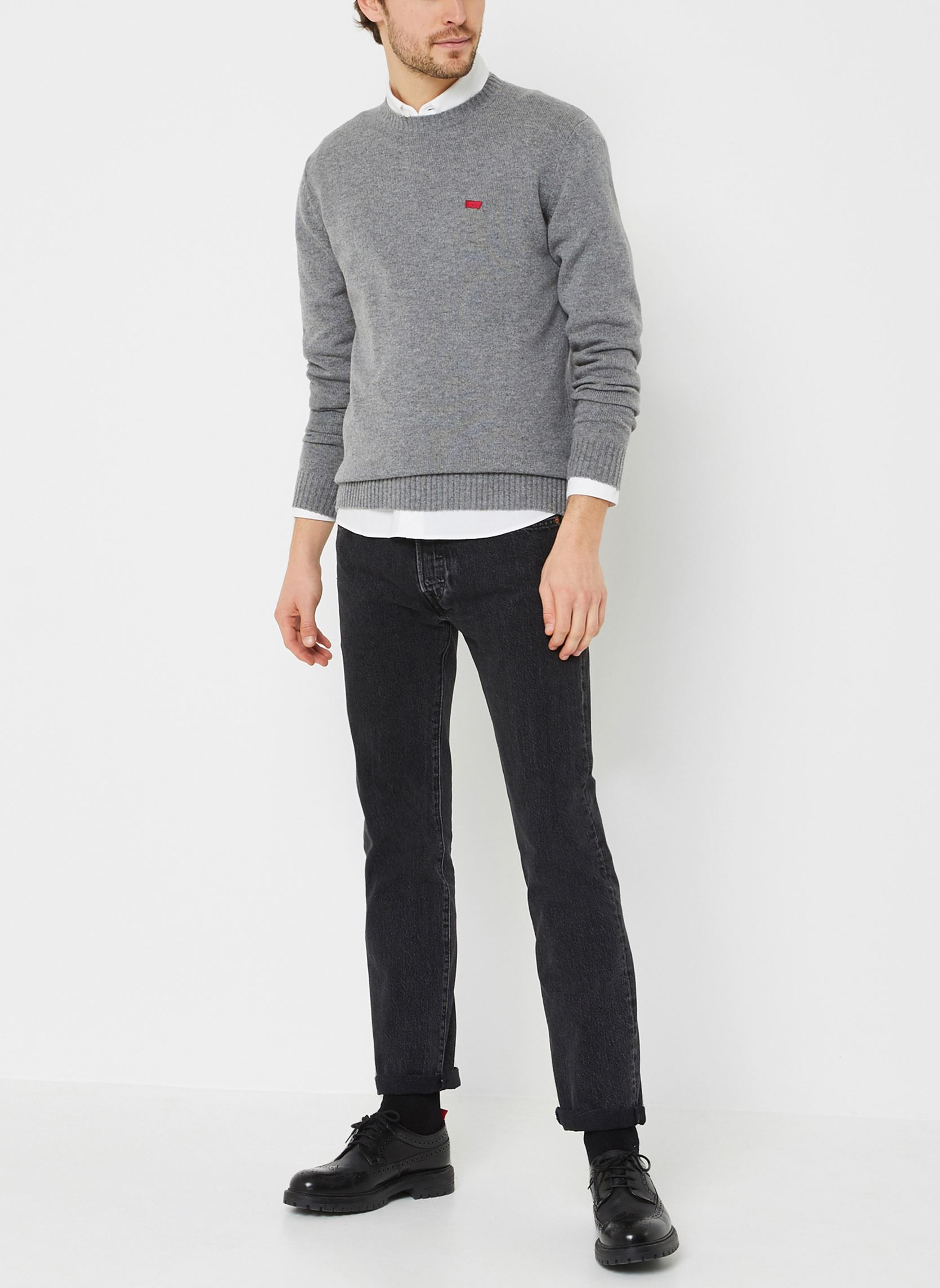 Pulls Original Hm Sweater homme gris Levi's Pulls Original Hm Sweater homme gris Mid Tone Grey Heather