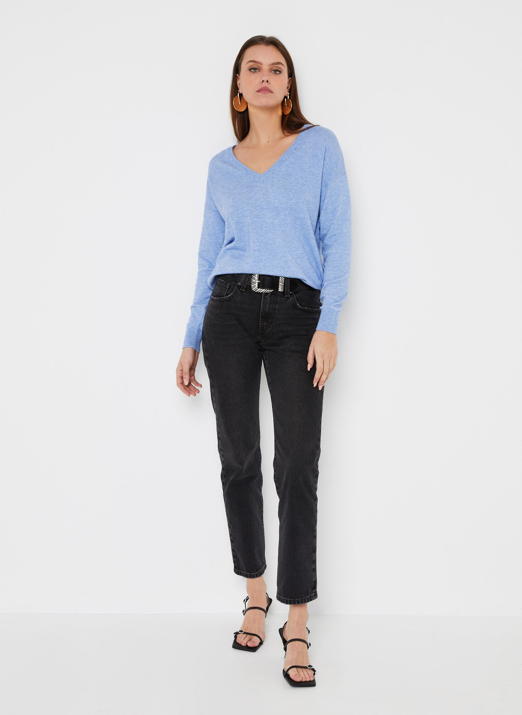 Rechte jeans / Straight Leg Jeans Middy Straight dames zwart Levi's Rechte jeans / Straight Leg Jeans Middy Straight dames zwart BLACK WORN IN