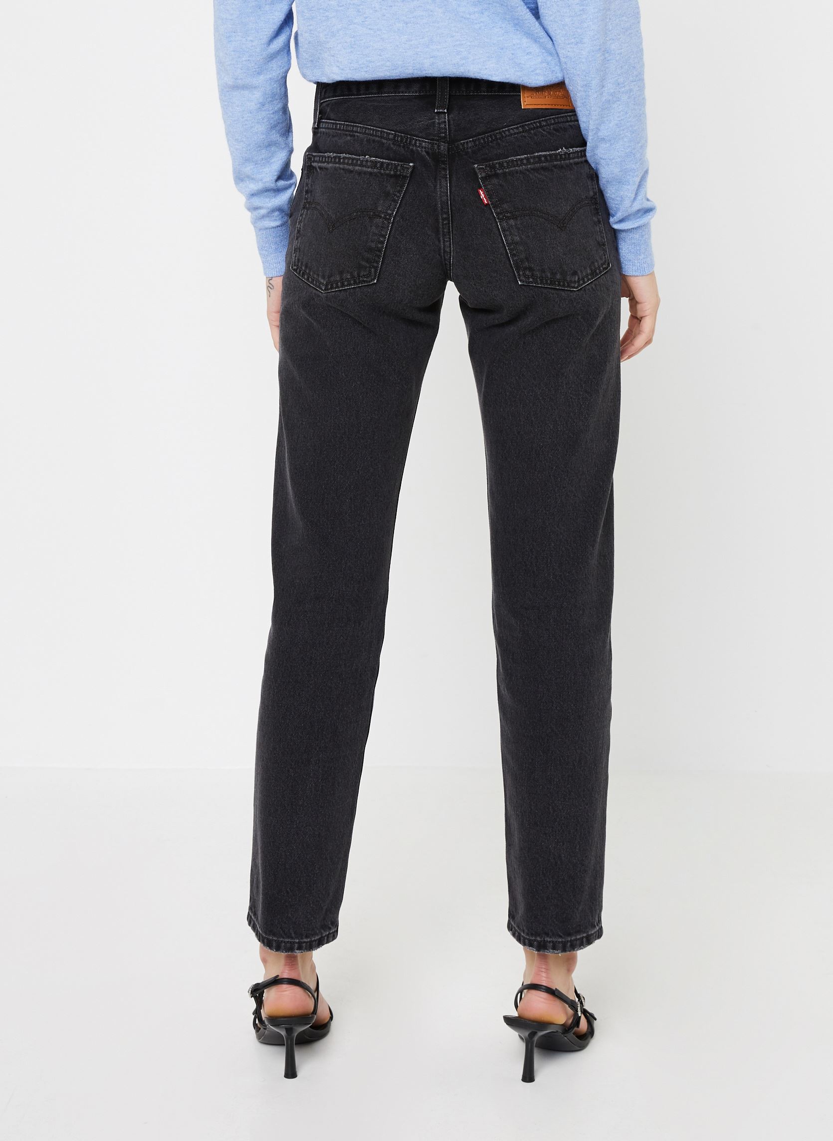 Rechte jeans / Straight Leg Jeans Middy Straight dames zwart Levi's Rechte jeans / Straight Leg Jeans Middy Straight dames zwart BLACK WORN IN