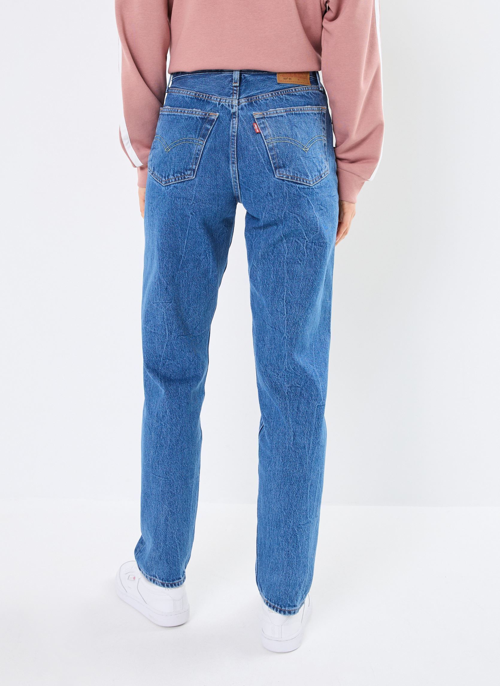 Rechte jeans / Straight Leg Jeans 501® '81 dames blauw Levi's Rechte jeans / Straight Leg Jeans 501® '81 dames blauw MEDIUM INDIGO WORN IN