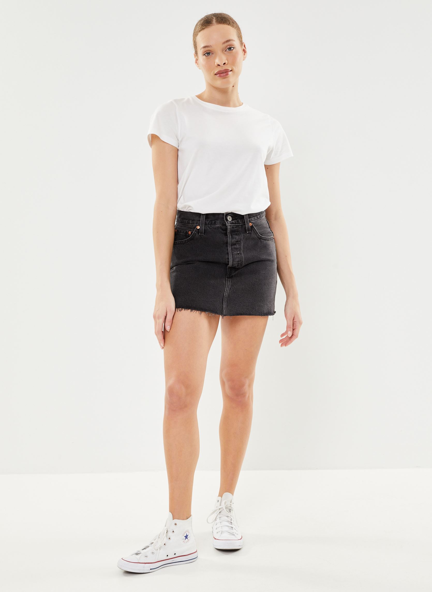 Kurze Röcke Icon Skirt damen schwarz Levi's Kurze Röcke Icon Skirt damen schwarz BLACK WORN IN