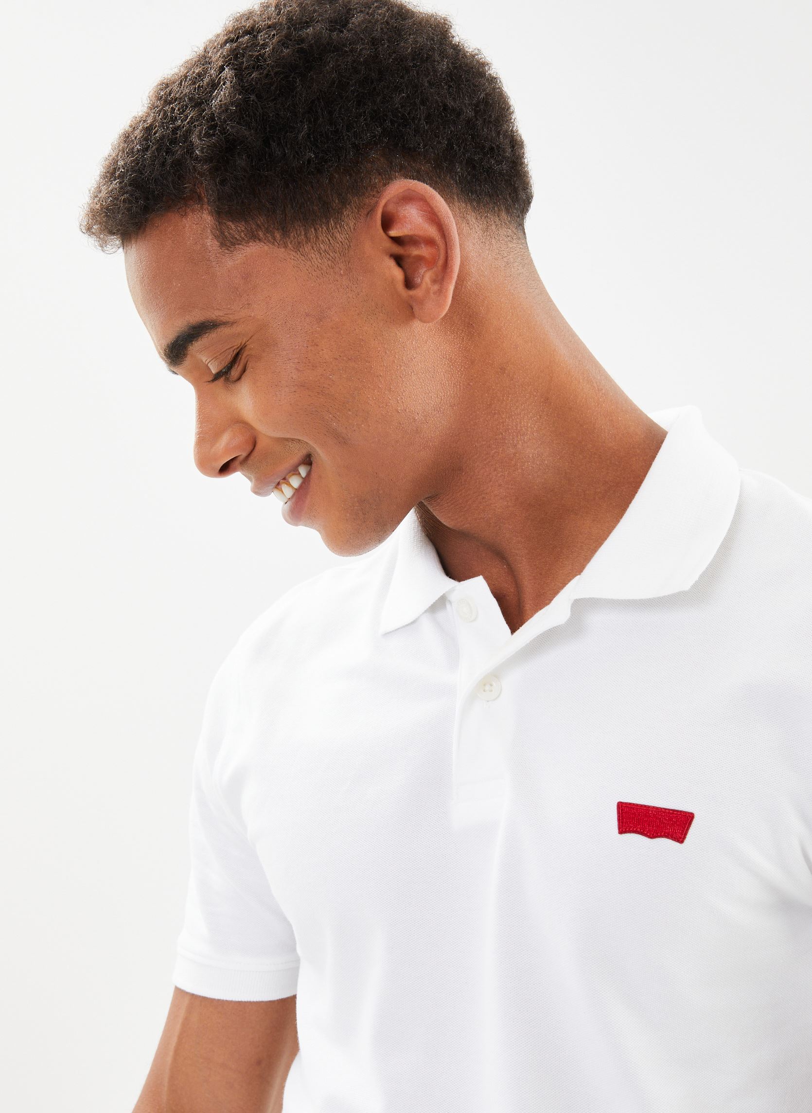 Polos Slim Housemark Polo homme blanc Levi's Polos Slim Housemark Polo homme blanc Bright white