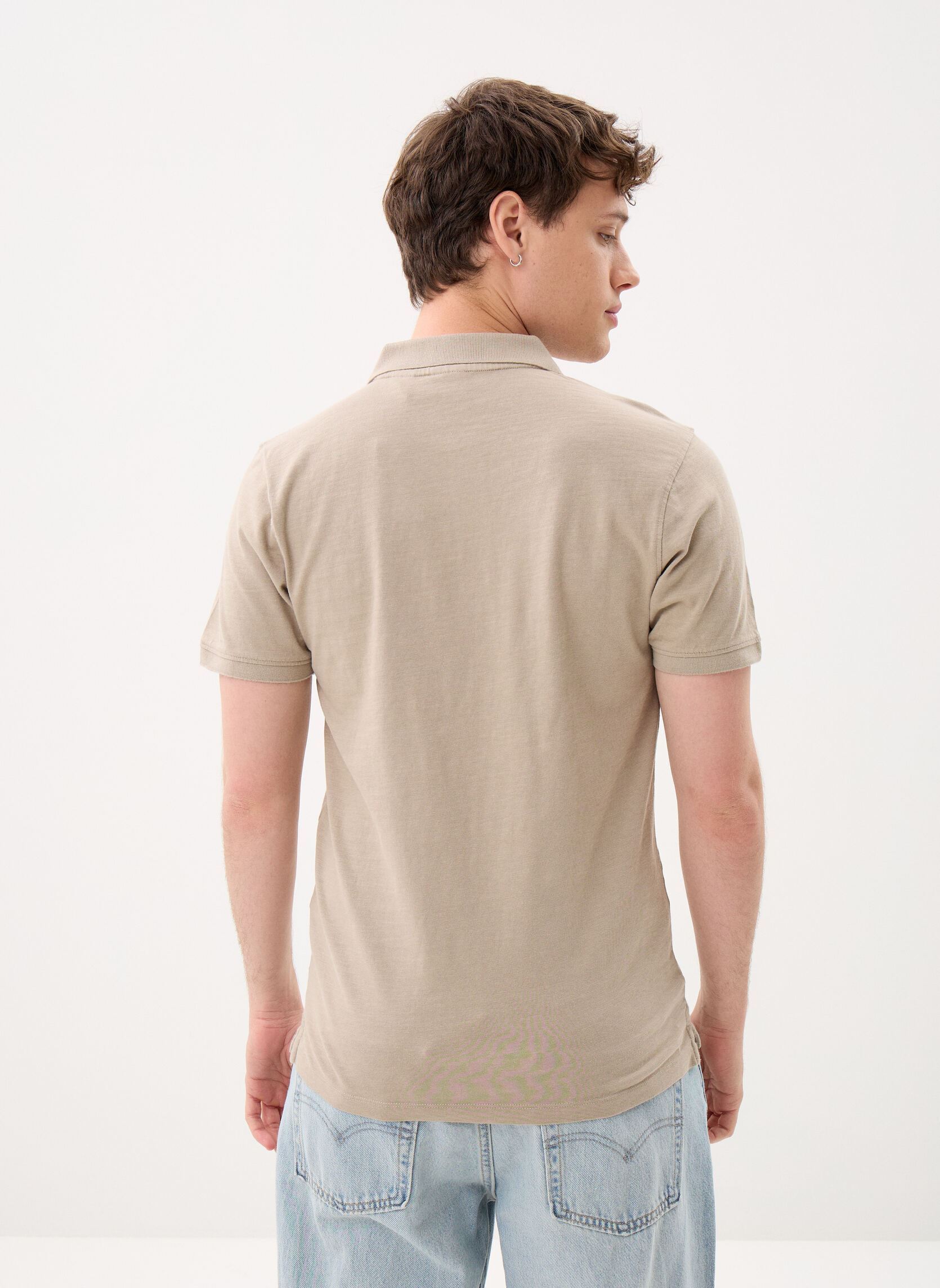 Polos Slim Housemark Polo homme beige Levi's Polos Slim Housemark Polo homme beige Vintage Khaki
